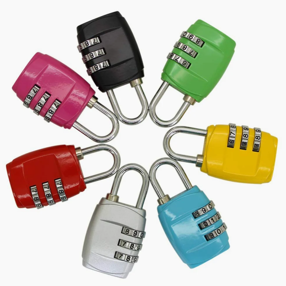 Lucchetti a combinazione， Lucchetti per valigie Lucchetto con password a 3 cifre, lucchetto a combinazione for bagagli da viaggio, piccolo lucchetto for cassetti, lucchetto elettronico(G,G)