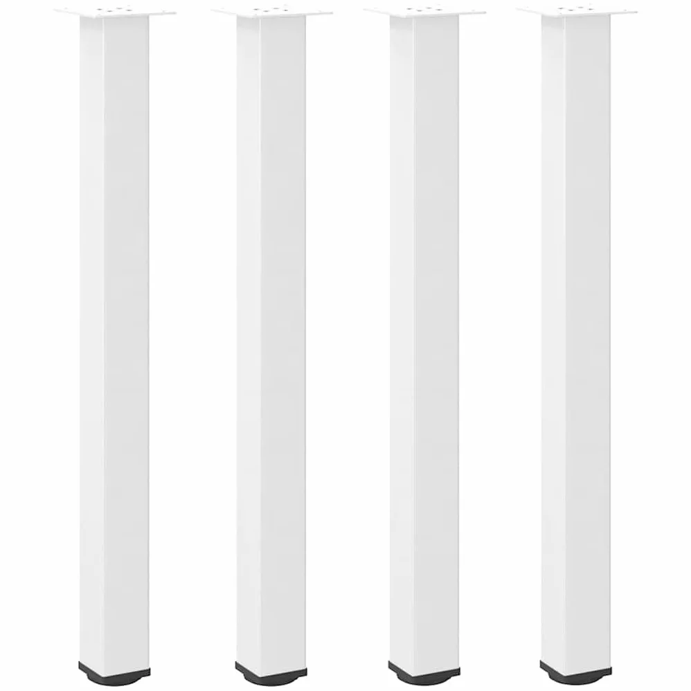 vidaXL Gambe per tavolo da bar 4 pz bianche 90-92 cm in acciaio