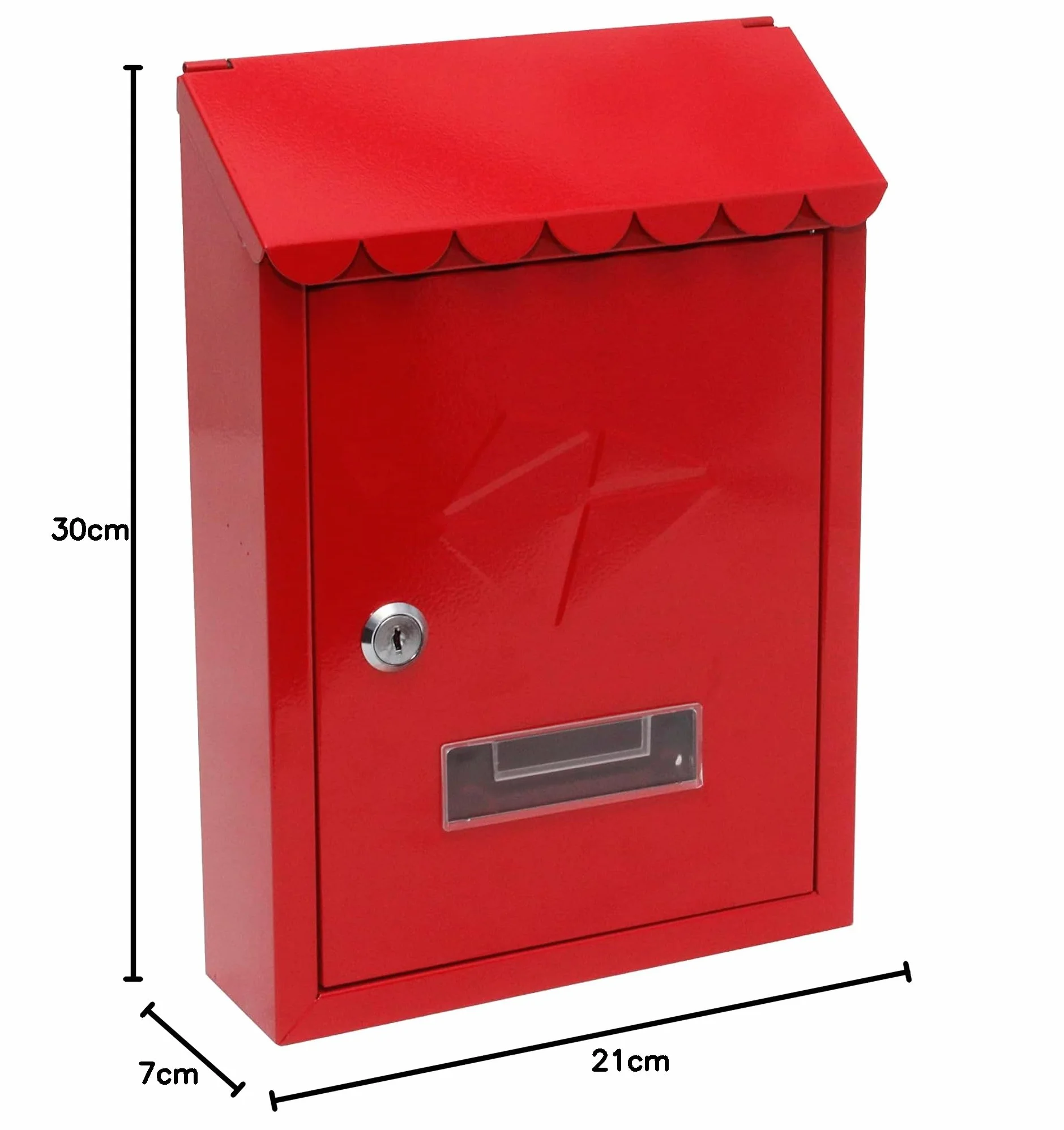 Kippen Cassetta Postale Rosso IRON 300x210x70mm