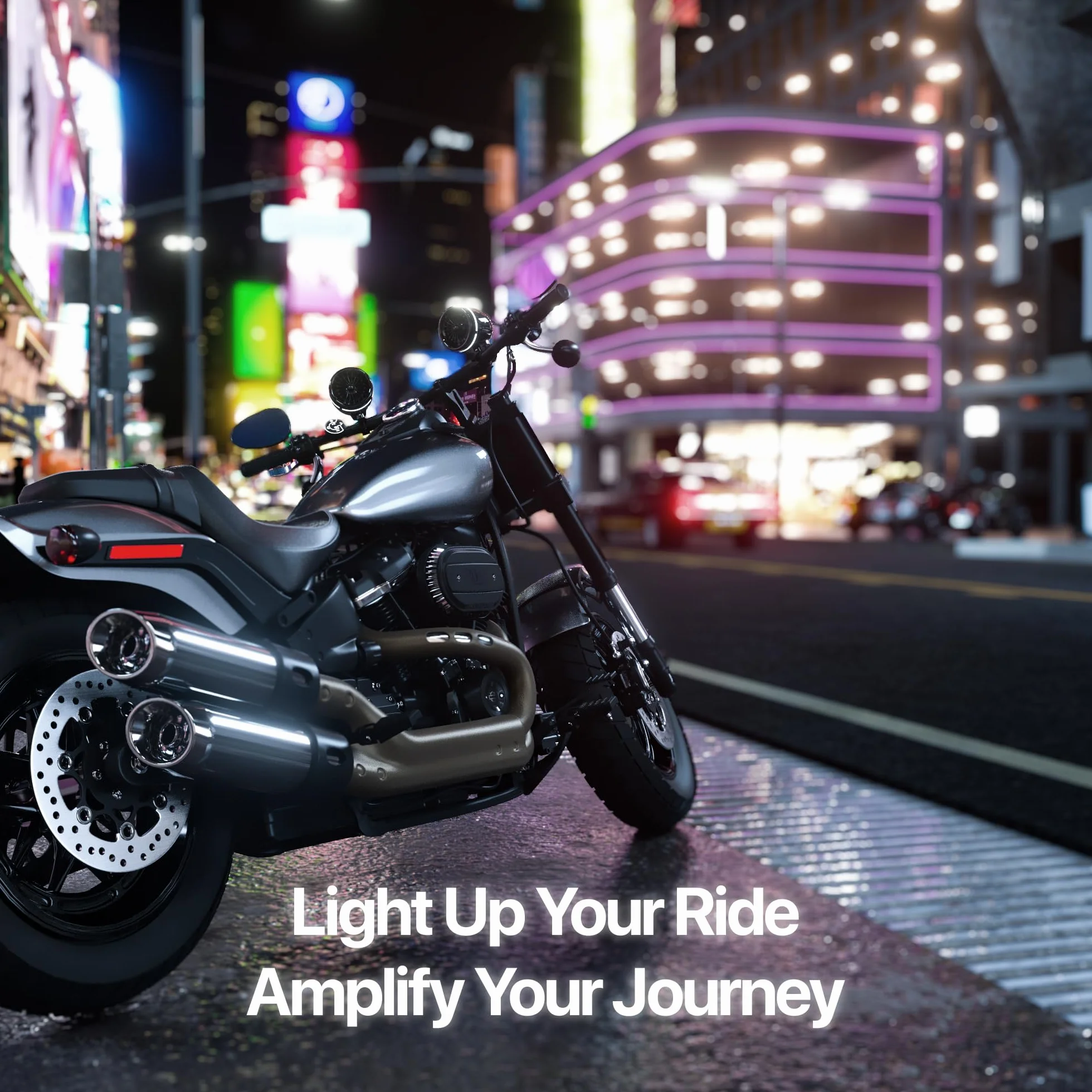 GoHawk Altoparlanti Bluetooth per moto con anello LED, sistema stereo impermeabile da 4 pollici, amplificatore integrato con lettore audio musicale w/USB AUX per Harley ATV Scooter 4 ruote, AJ4-Halo