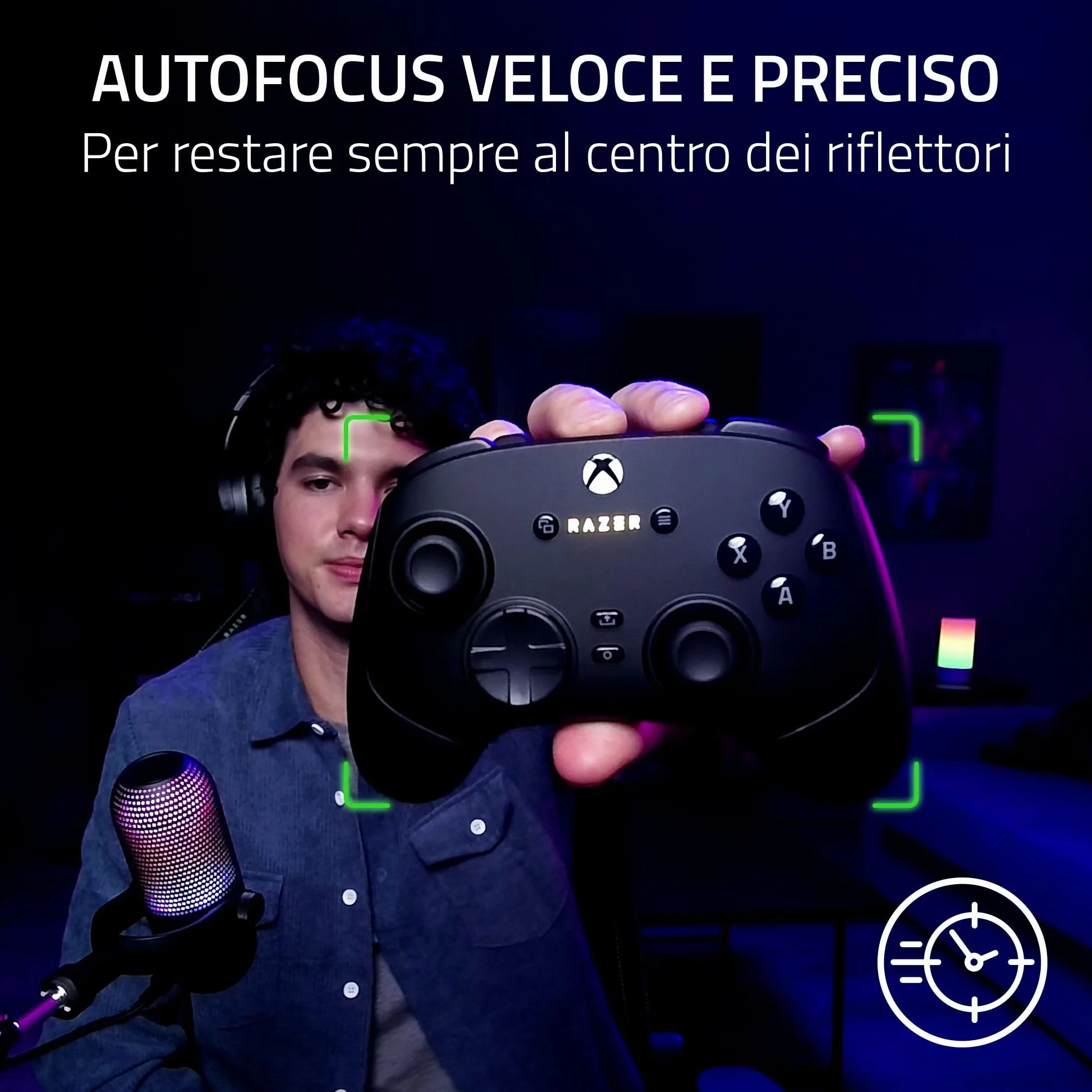 Razer Kiyo V2 X - Webcam Full HD 1080p 60 FPS per Creatori - Autofocus Veloce - Obiettivo Grandangolare - Microfono Integrato - Compatibile con Open Broadcaster Software e Xsplit | Bianco