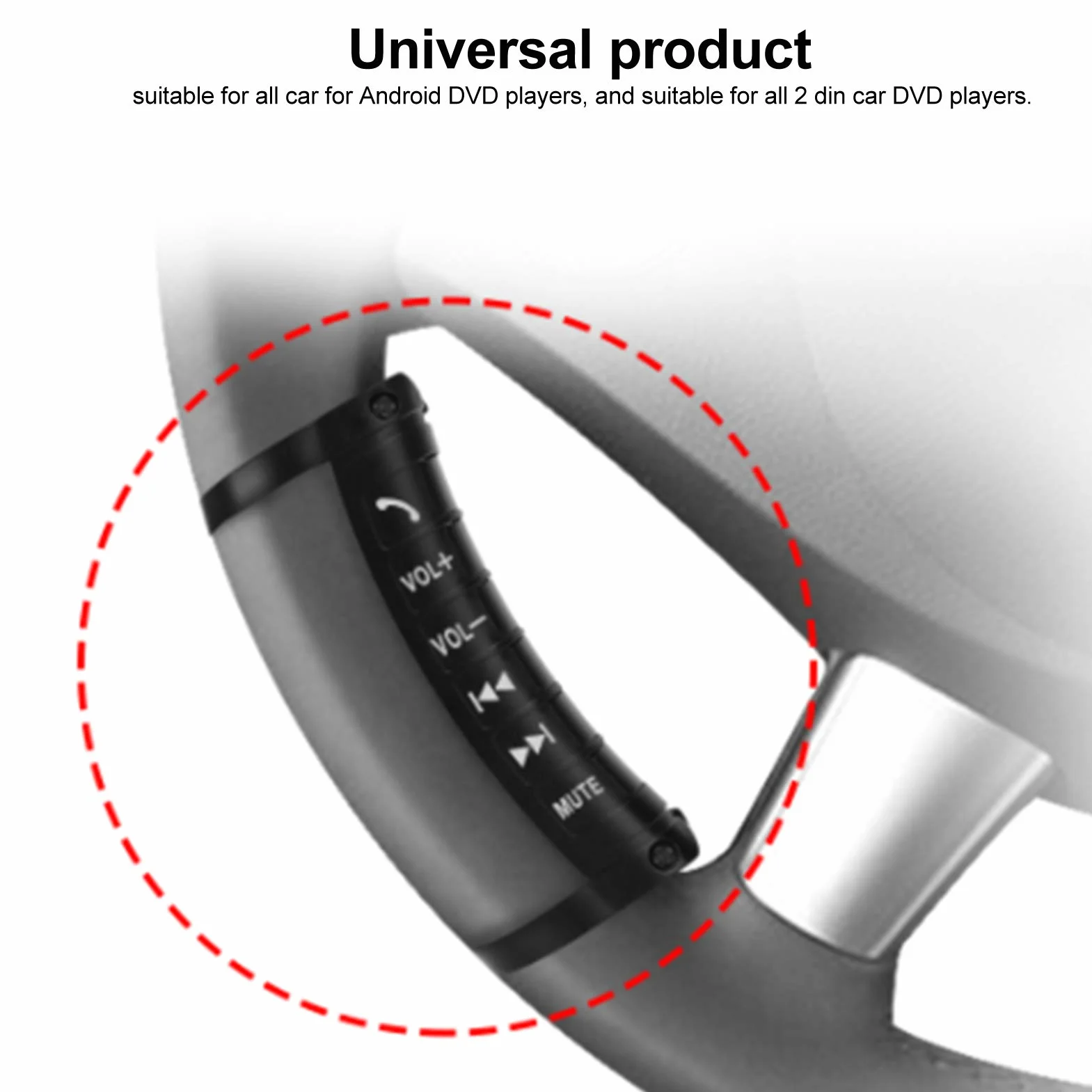 Pulsante al volante Telecomando multifunzione Navigazione 2 Din DVD Controller Universale