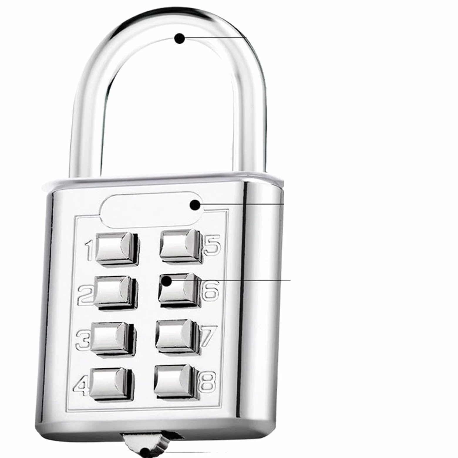 Lucchetto a combinazione Lucchetto a combinazione con codice password a 8 cifre Valigia in lega di zinco for bagaglio Codice da viaggio Smart Lock chiave Blocco antifurto(10 PCS WHITE)