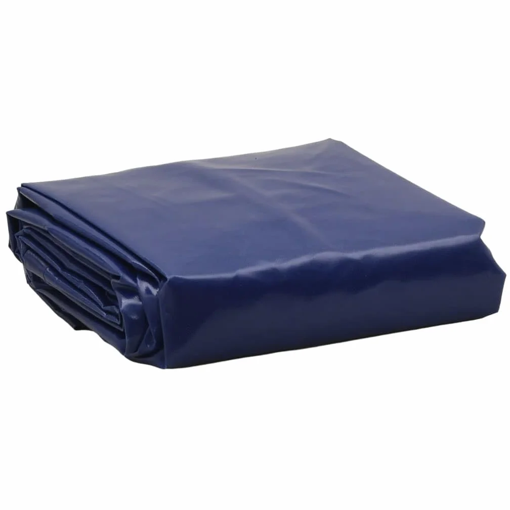 Telone blu, 5 x 8 m, in tela con rivestimento in PVC, 650 g/m², resistente alle intemperie, agli strappi, ai raggi UV, con occhielli in metallo, per giardino, campeggio, auto, rimorchio