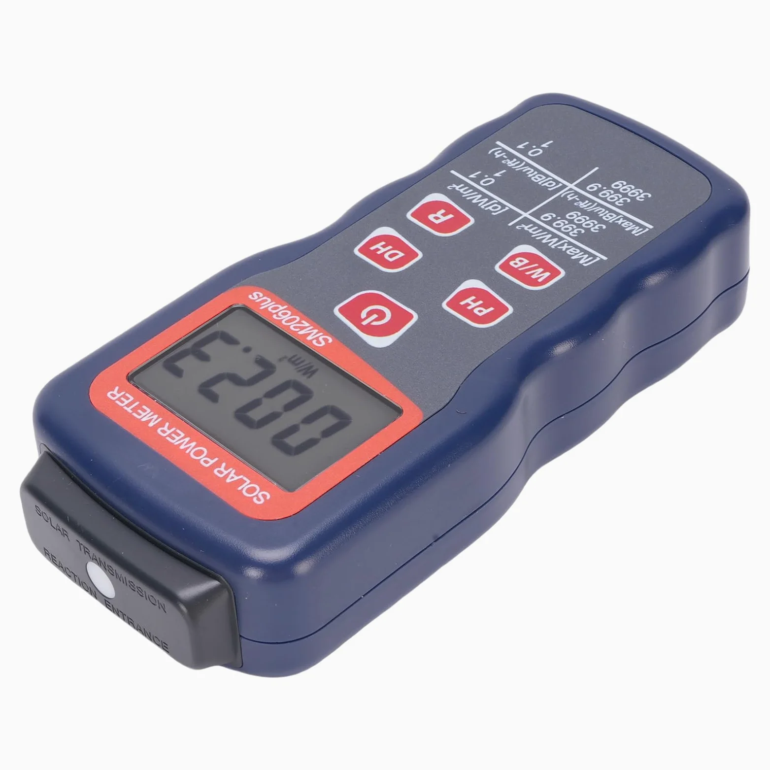 Jeffergarden Tester Digitale di Energia Solare, Misuratore di Energia Solare con Misurazione Accurata per Ricerca, Uso Sul Campo, Display a Doppia unità