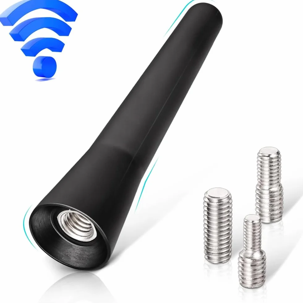 Mini Antenna Corta per Suzuki Swift SX4 Vitara Jimny S-Cross, Antenna Tetto con 3 Viti M4/M5/M6, per Ricezione Radio FM/AM Forte Funzione di Ricezione