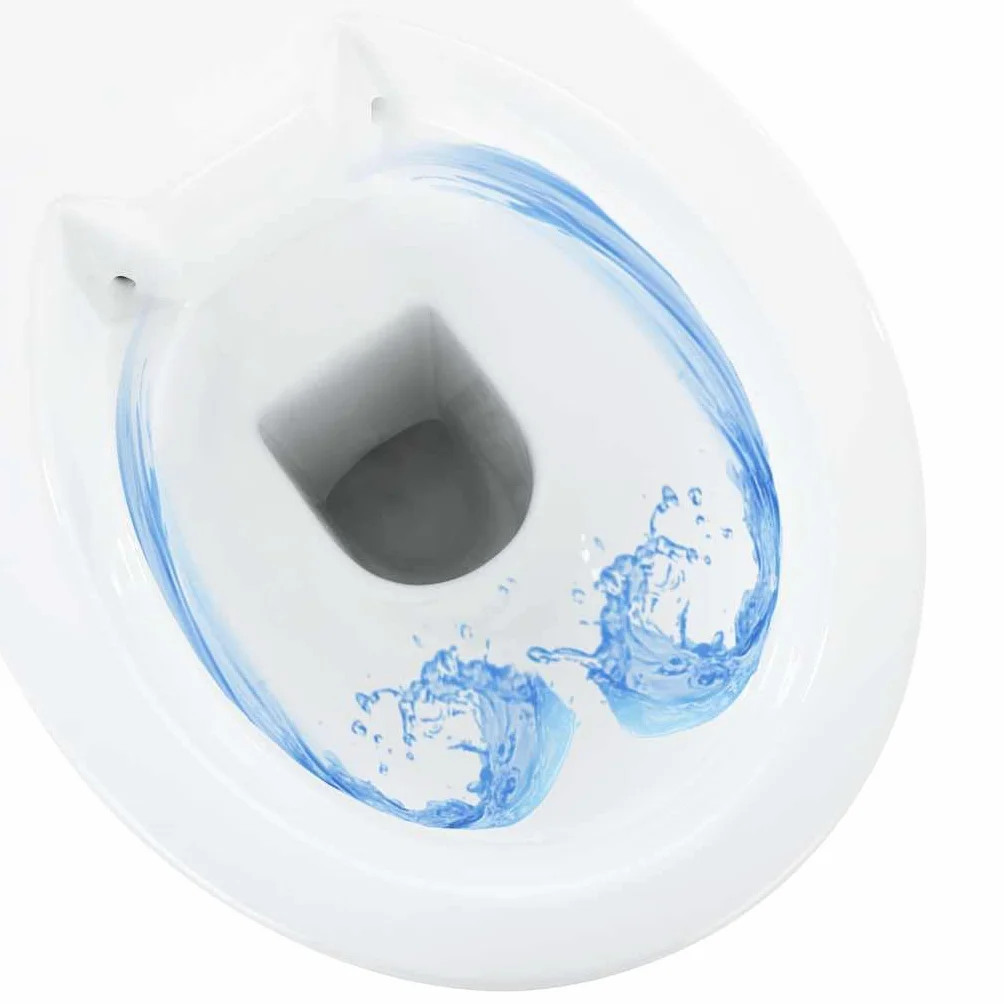 vidaXL WC Rimless Ceramica Bianco 50,5x36,5x50 cm Sedile Soft-Close Altezza Comfort +7 cm WC a Coppia Stretta Design Slim