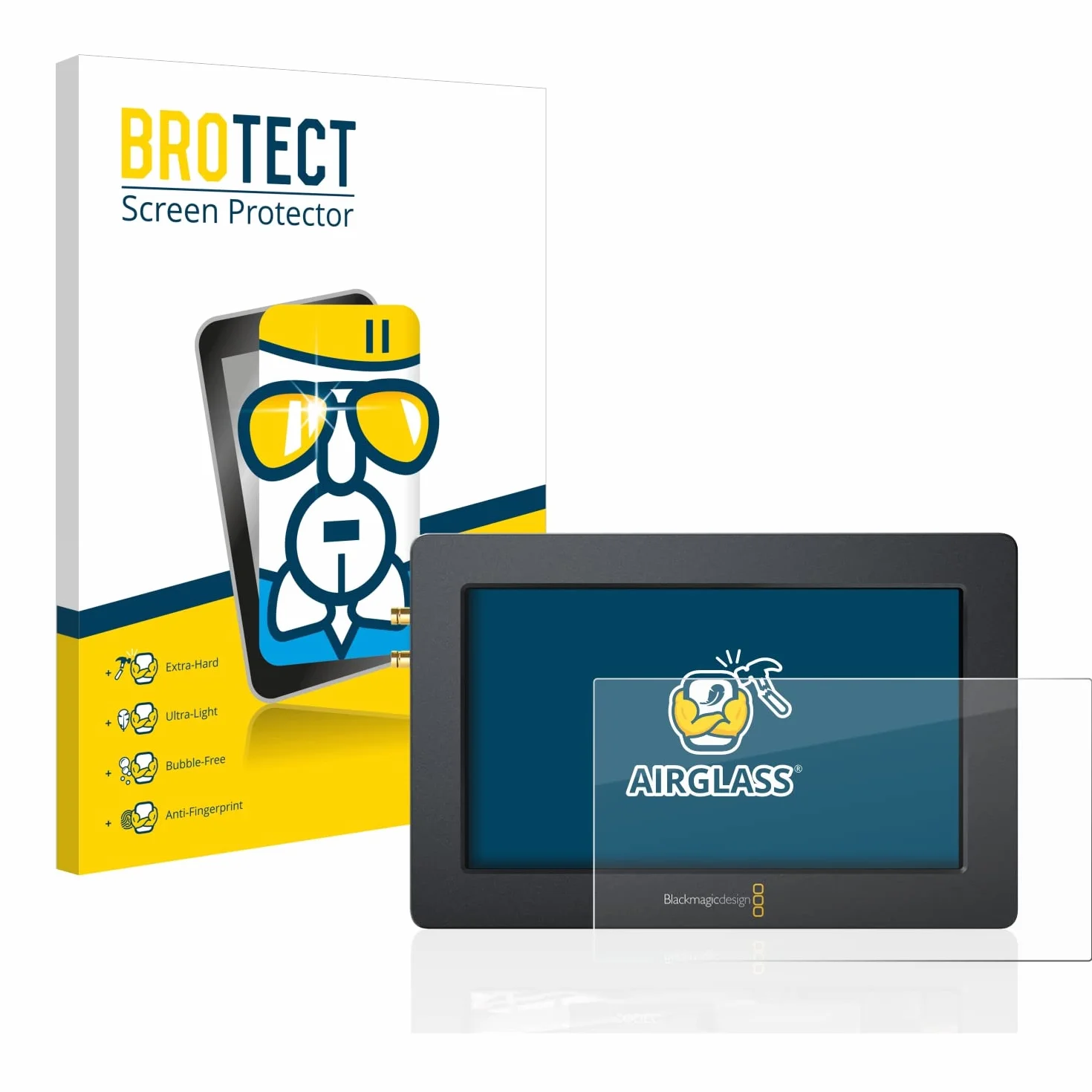 brotect Pellicola Protettiva Vetro per Blackmagic Design Video Assist (5.0) Protezione Schermo [Durezza Estrema 9H, Chiaro]