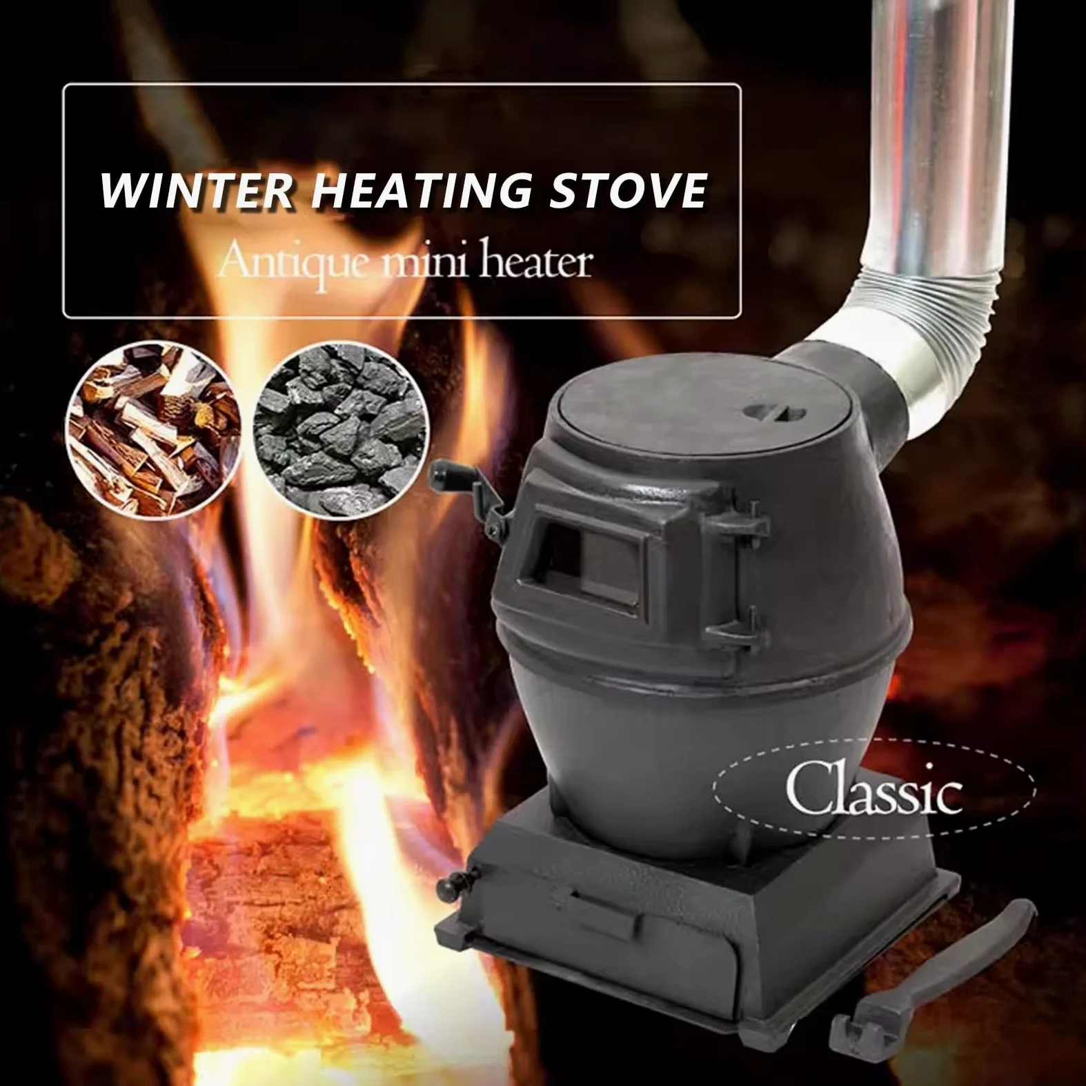 Stufa a Legna Cucine da Campeggio Il Design Senza Fumo e Adatto All'uso in Tende Rifugi e for Cucinare Riscaldare e Fare Barbecue Quotidianamente
