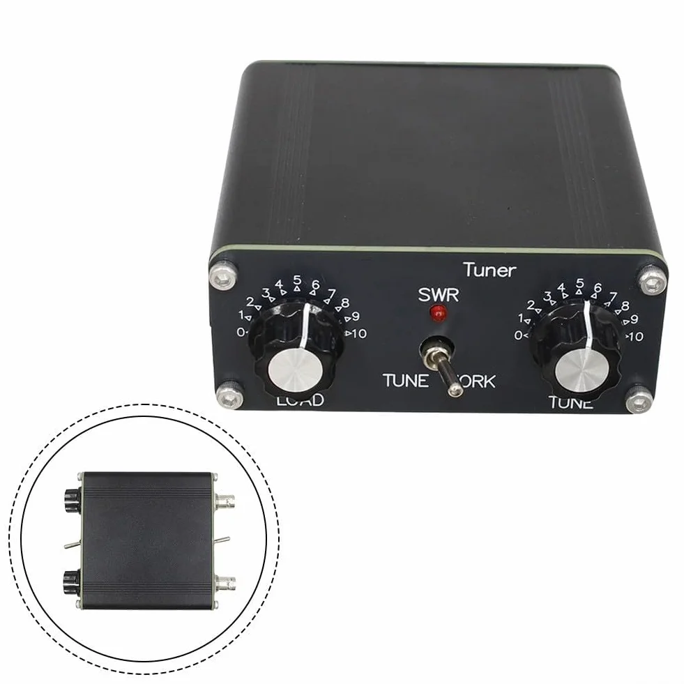 QRP - Sintonizzatore per antenna manuale da 328 MHz con potenza nominale di 5 W, compatibile con vari alimentatori coassiali per radio HAM