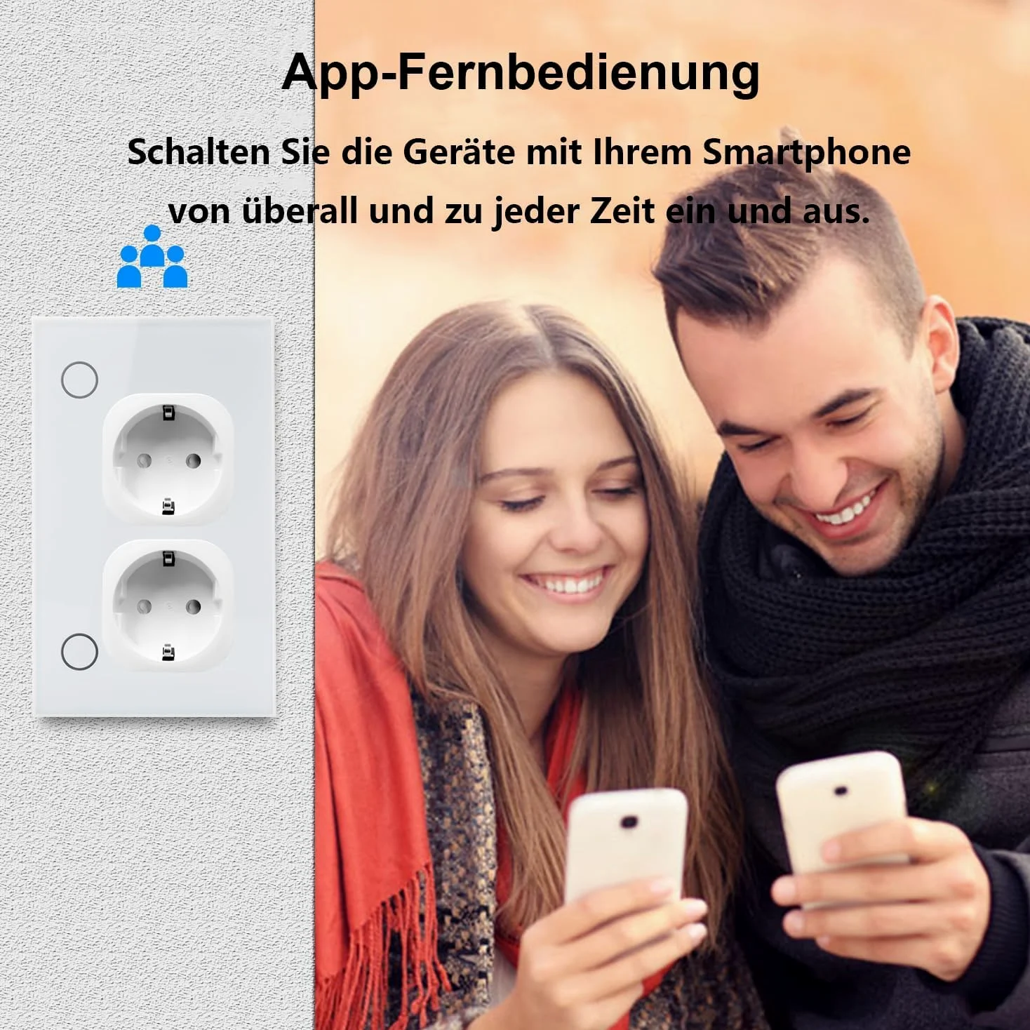 UseeLink Smart Socket con misurazione della corrente, funziona con Alexa, Google Assistant, WiFi Mini Plug con timer e controllo vocale, Smart Home Socket Only 2,4 GHz WiFi, 4 pezzi