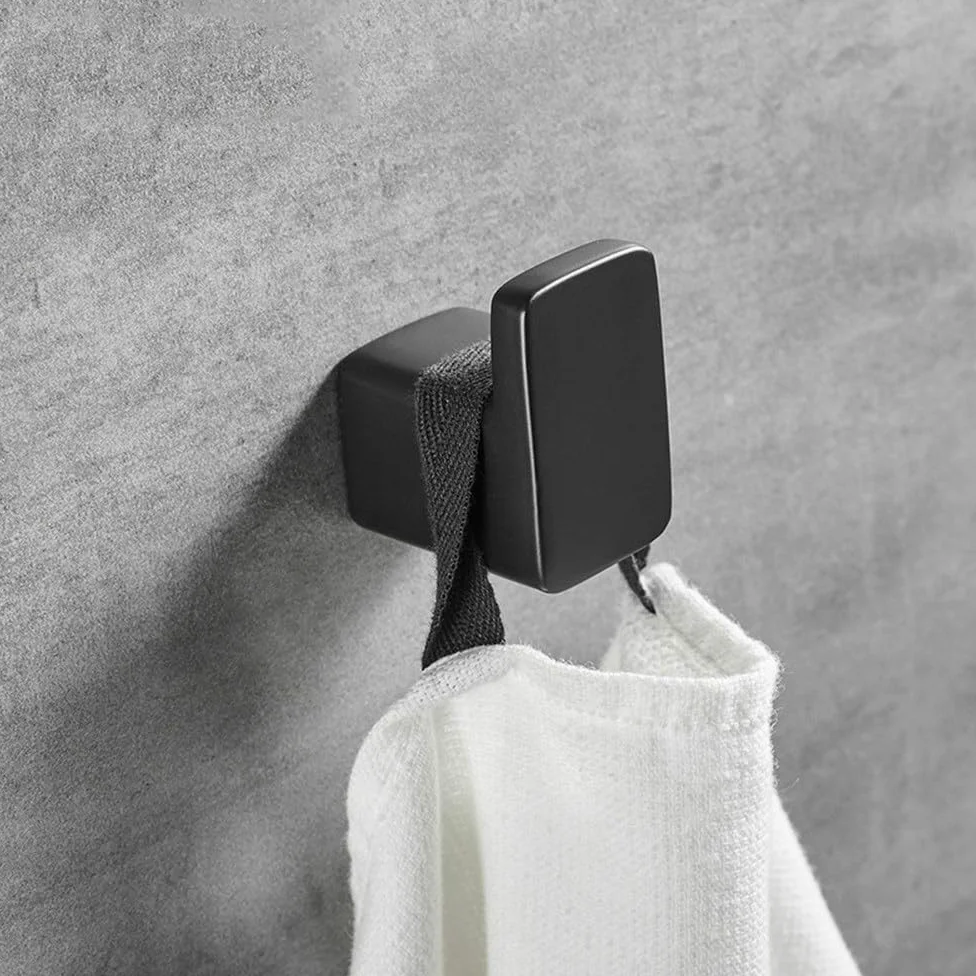 Space Gancio in alluminio verniciato Ganci per accappatoio Gancio per abiti Appendiabiti a parete Gancio per porta, 2 pezzi grigio