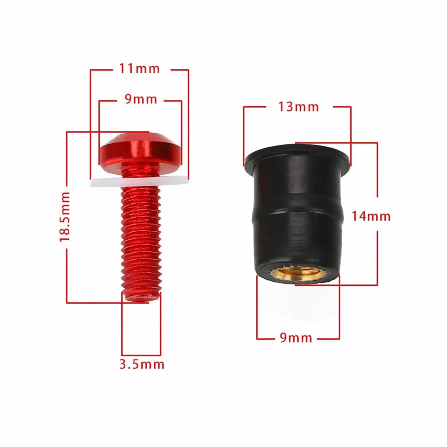 Generico 10 PZ 5mm Parabrezza Bulloni Vite Compatibile con X-ADV 750 2017-2024