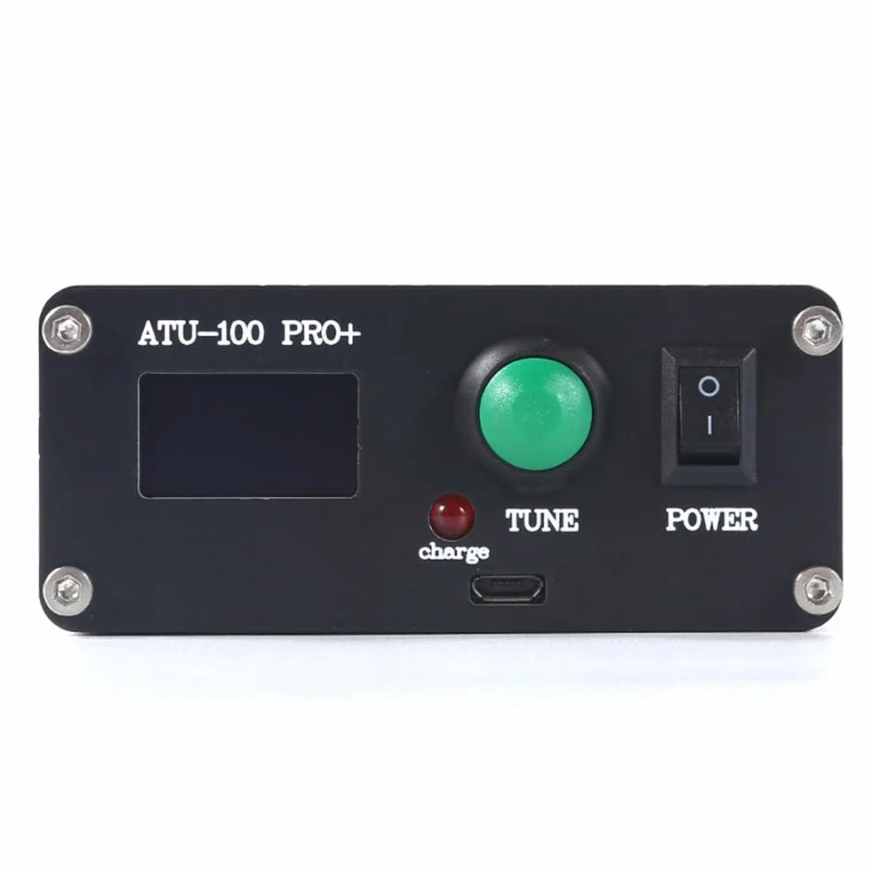 ATU-100 PRO+ Sintonizzatore D'Antenna Automatico 1.8-55Mhz Multifunzione Conveniente 0.96 Pollici Accordatore D'Antenna Nero Ricaricabile con