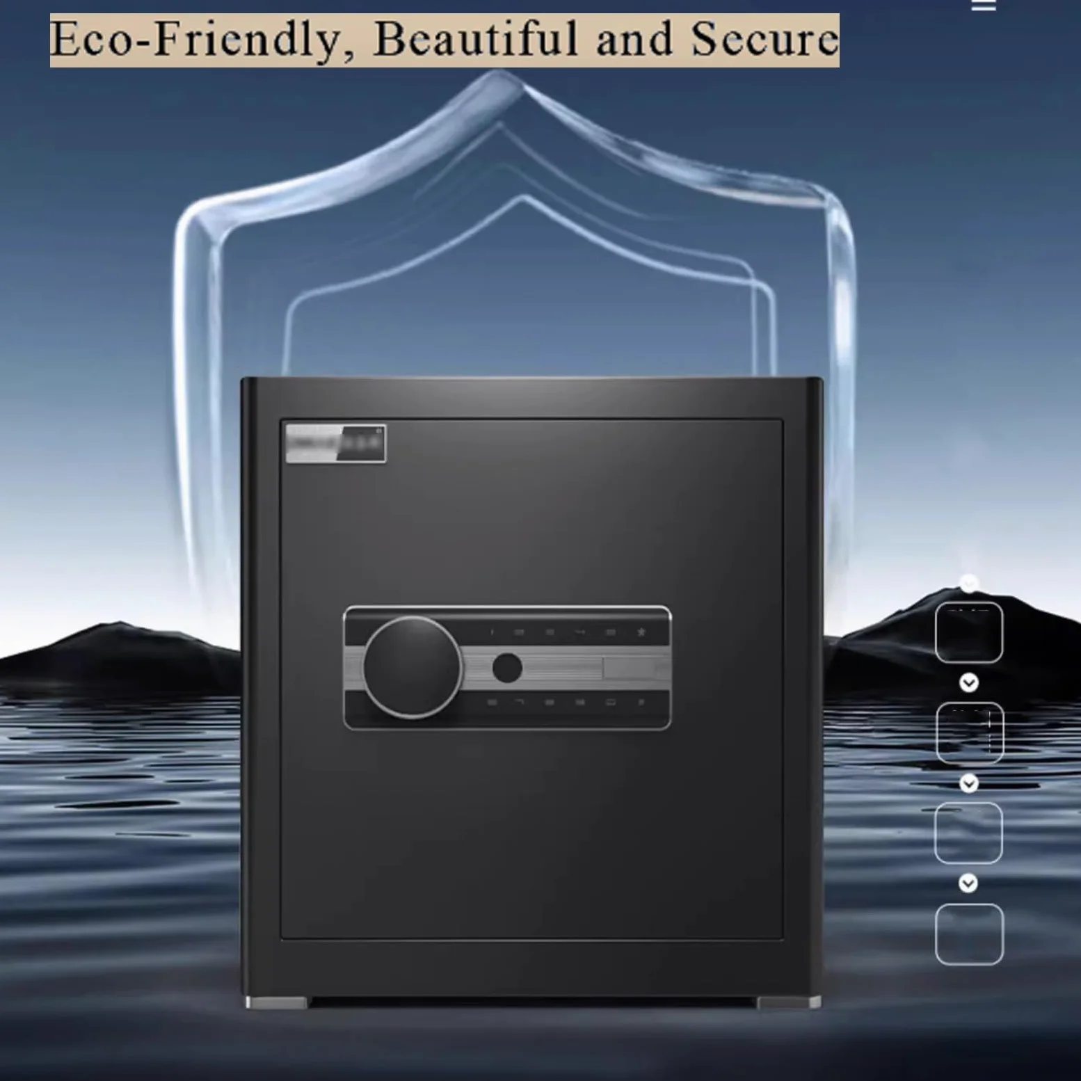 Home Smart Safe, Cassaforte Antifurto con Impronta Digitale E Password per Camera da Letto, Soggiorno 40 Cm/45 Cm(Weiß,40CM)