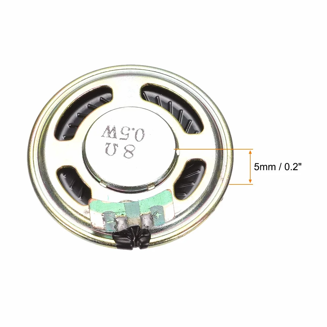 sourcing map 0.5 W 8 Ohm Altoparlante Magnetico DIY 36mm Forma Rotonda Sostituzione Altoparlante 4pcs