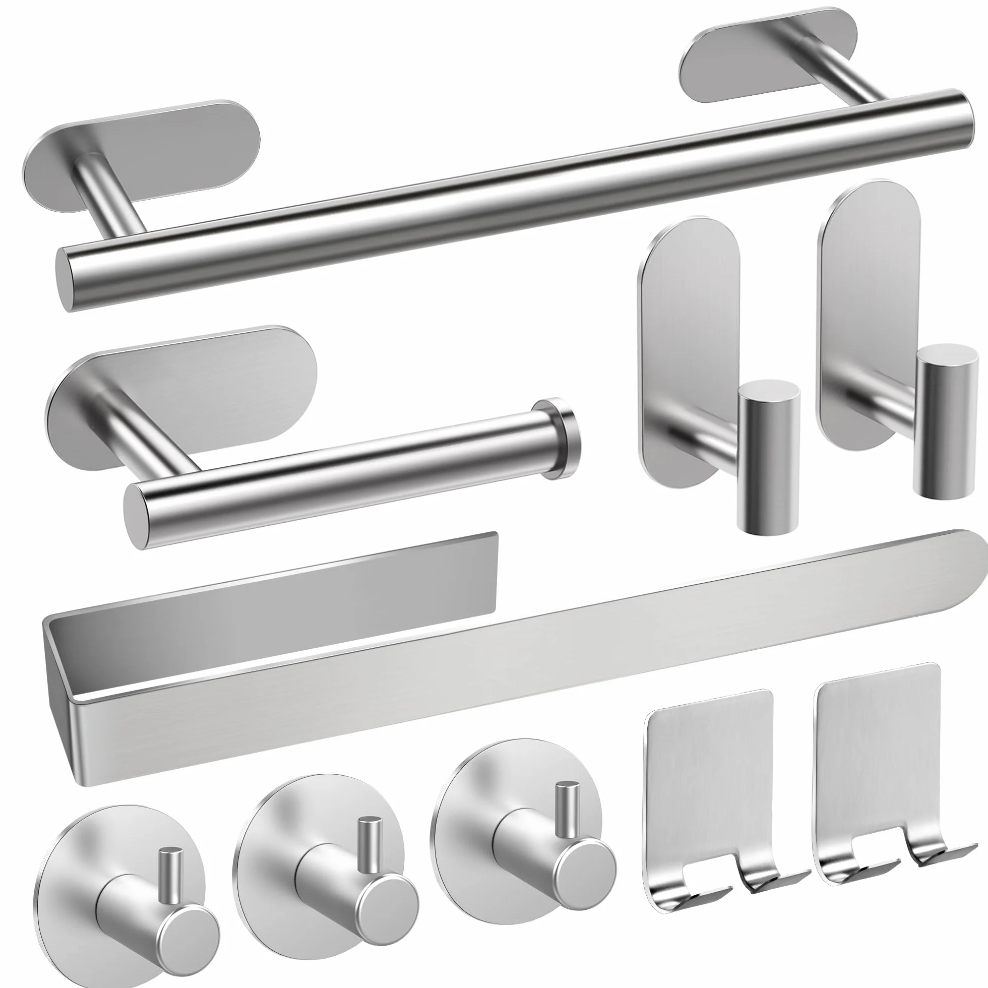 AIKER Porta Asciugamani Bagno Adesivo 10PCS Acciaio Inossidabile SUS304 Ispessito