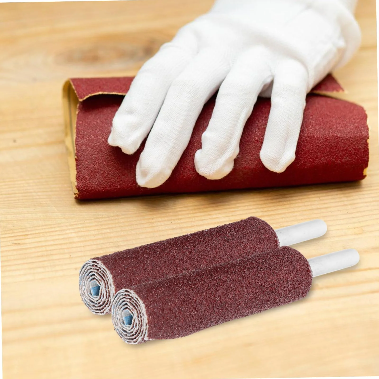 OSALADI Punte Smerigliatrice Cilindriche Manico 6mm Ferro Carta Abrasiva per Bricolage Lavorazione Legno