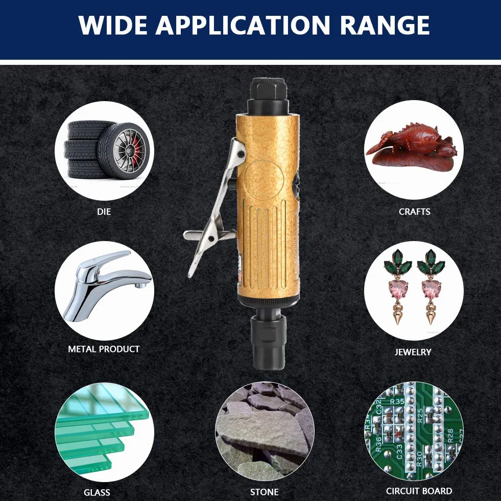 Codolo cilindrico in metallo Smerigliatrici pneumatiche Lucidatura ad incisione ad aria Matrice per smerigliatrice Utensile Mini trapano elettrico(KP-620 S)