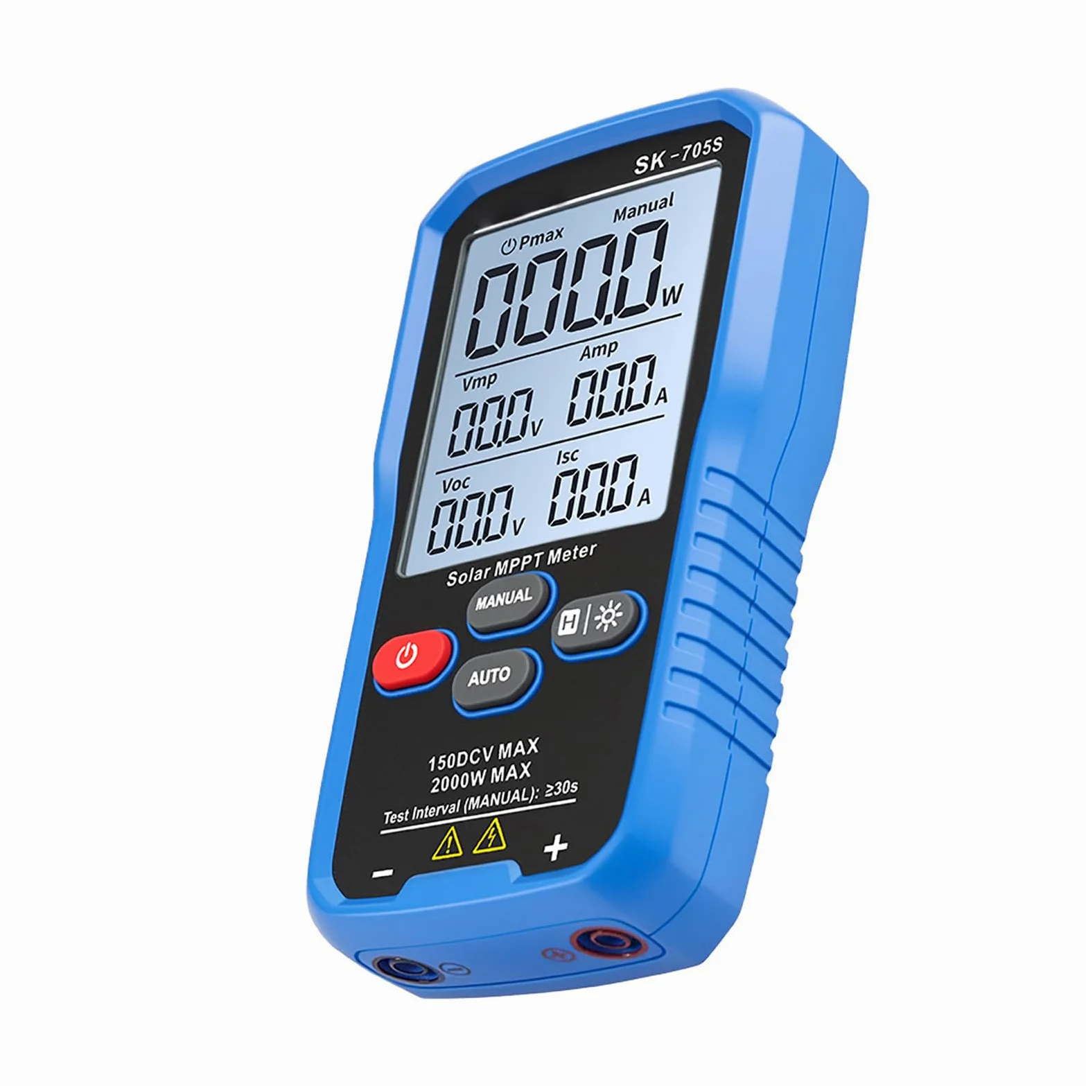 KUIDAMOS Tester di Potenza per Pannelli Solari Rilevatore Multifunzione Efficiente per la Costruzione di Centrali Elettriche con Ampio Display per Professionisti (SK-705S)