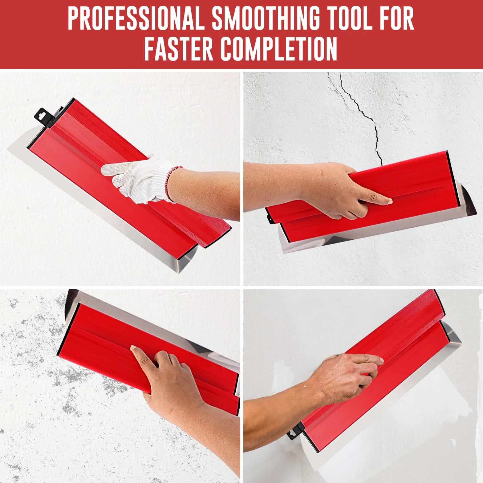 Spatole per Stucco,Spatola per Stucco con Impugnatura a Z,Cazzuola Muratore Frattazzo per Rasatura,Incl Spatola Multiuso,2 Spugne Abrasive,Attrezzi per Cartongesso e Rasatura