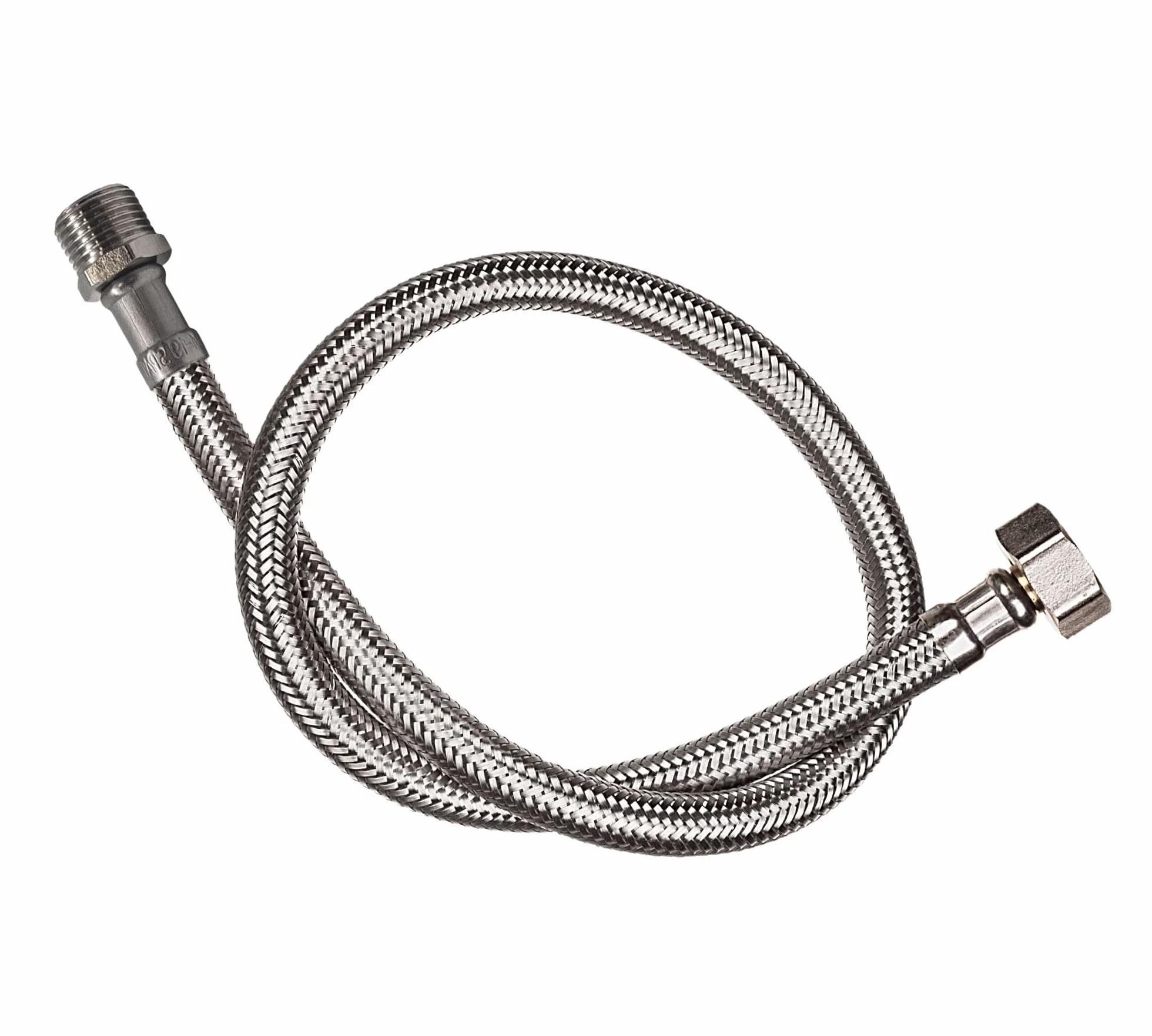 DOJA Industrial | Tubo Flessibile Rubinetto | PACK 2 | Maschio/Femmina | M 1/2" - F 1/2" | 20 cm di Lunghezza | Tubo Doccia Acciaio Inossidabile e Multiuso: Soffione Doccia, Cucina e Bagno