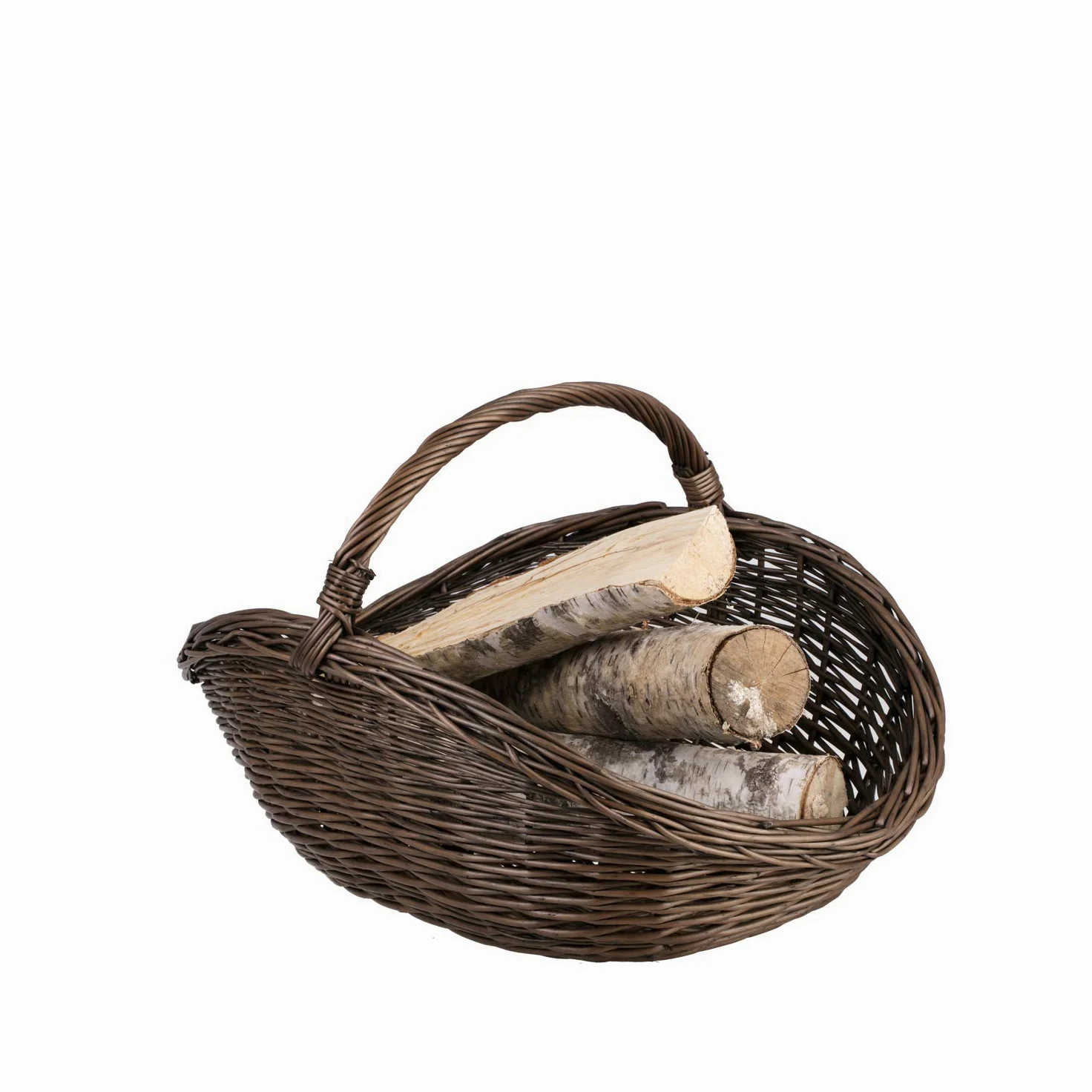Cesta Portalegna da Interno in Vimini Porta Legna da Interni Fatto a Mano Cesta in Vimini per Legno Cestino per tronchi Ceste per Legna da Interno