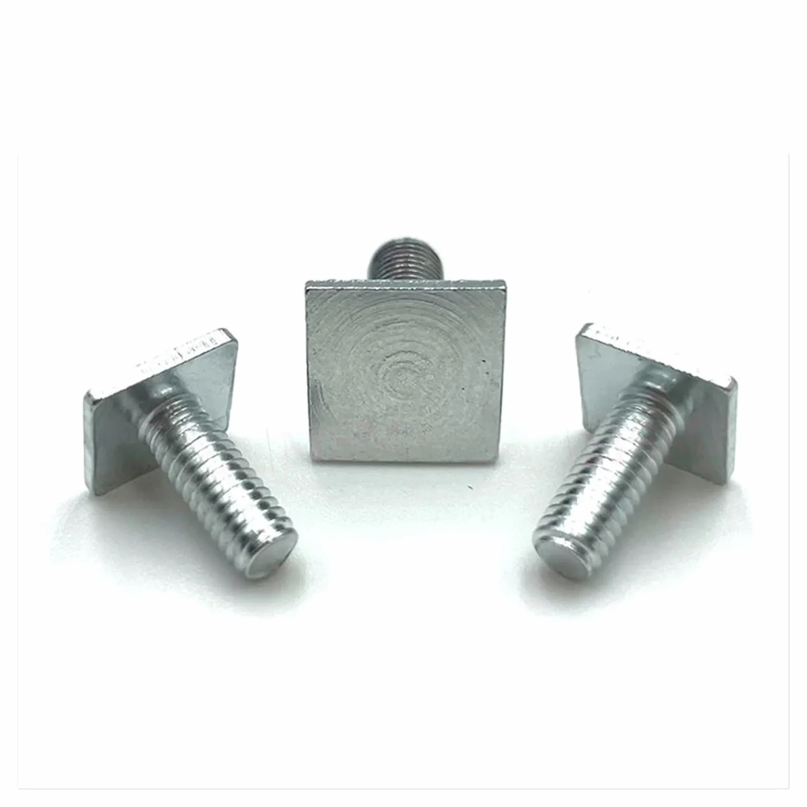 Bulloni a Testa Piatta Quadrata 4.8 Zincato a Forma di T Vite Prigioniera M4 M5 M6 Binario Bullone con Scanalatura a T Silver M4x10mm