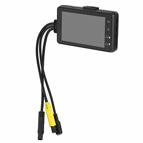Telecamere per motociclette DVR, Registratore video moto con doppia lente 1080P/480P, IP68 impermeabile, LCD 3 pollici