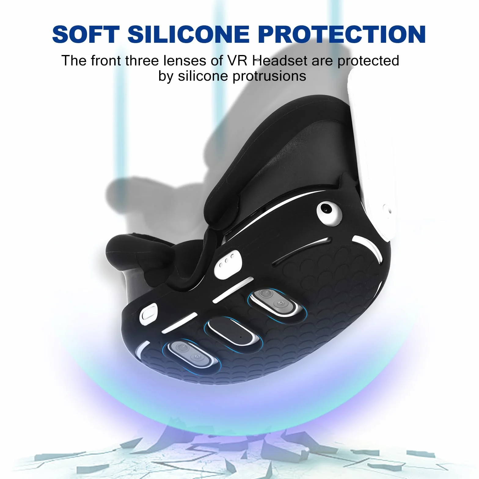 Set di accessori protettivi per Meta Quest 3, coperture per impugnature e controller VR, pad in silicone e coperture per levette VR