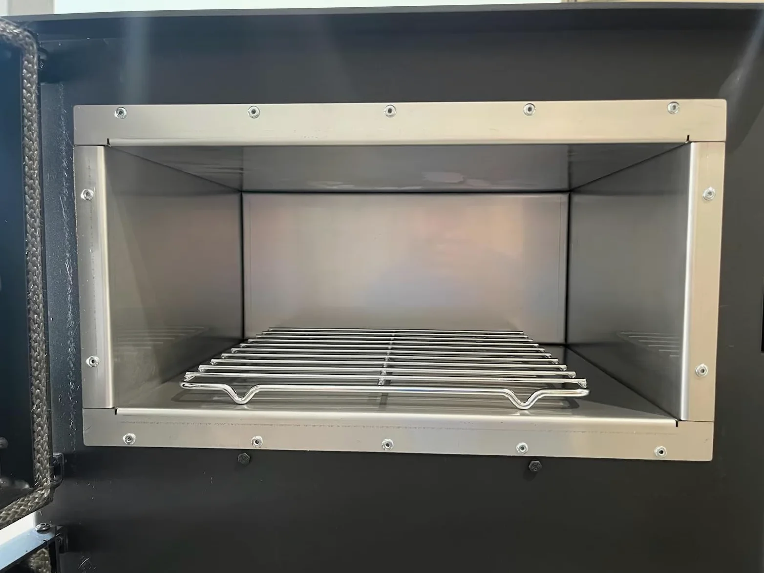 EEK A+ - Stufa a camino con vano cottura Inox Verso F, stufa a legna da 9 kW, in legno, a più occupazioni