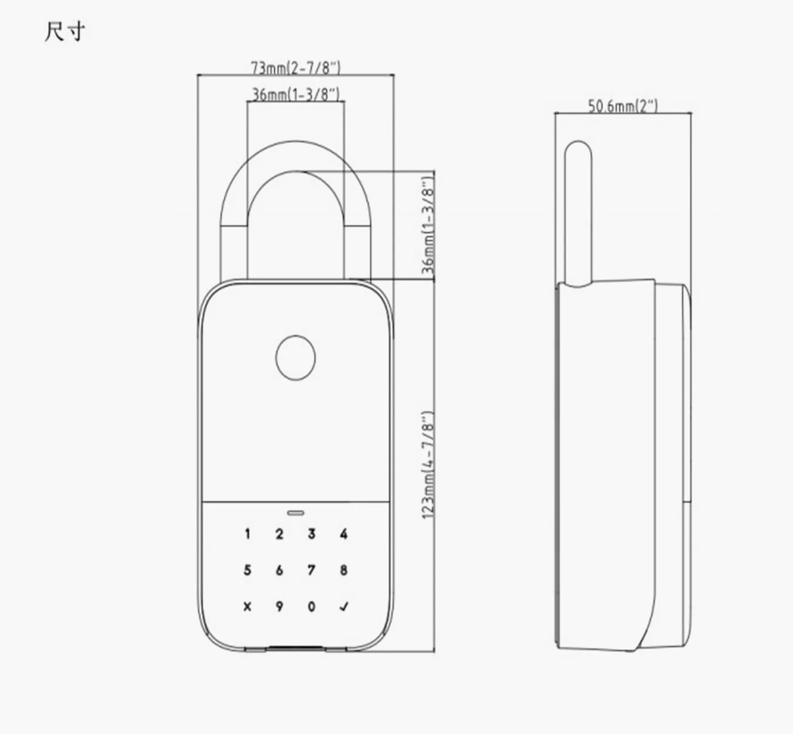 Cassetta di sicurezza, K221 Key Lock Box Smart Phone APP Fingerprint Password Control Cassetta di sicurezza elettronica Stoccaggio in lega di alluminio Per casa ufficio hotel business(K241)