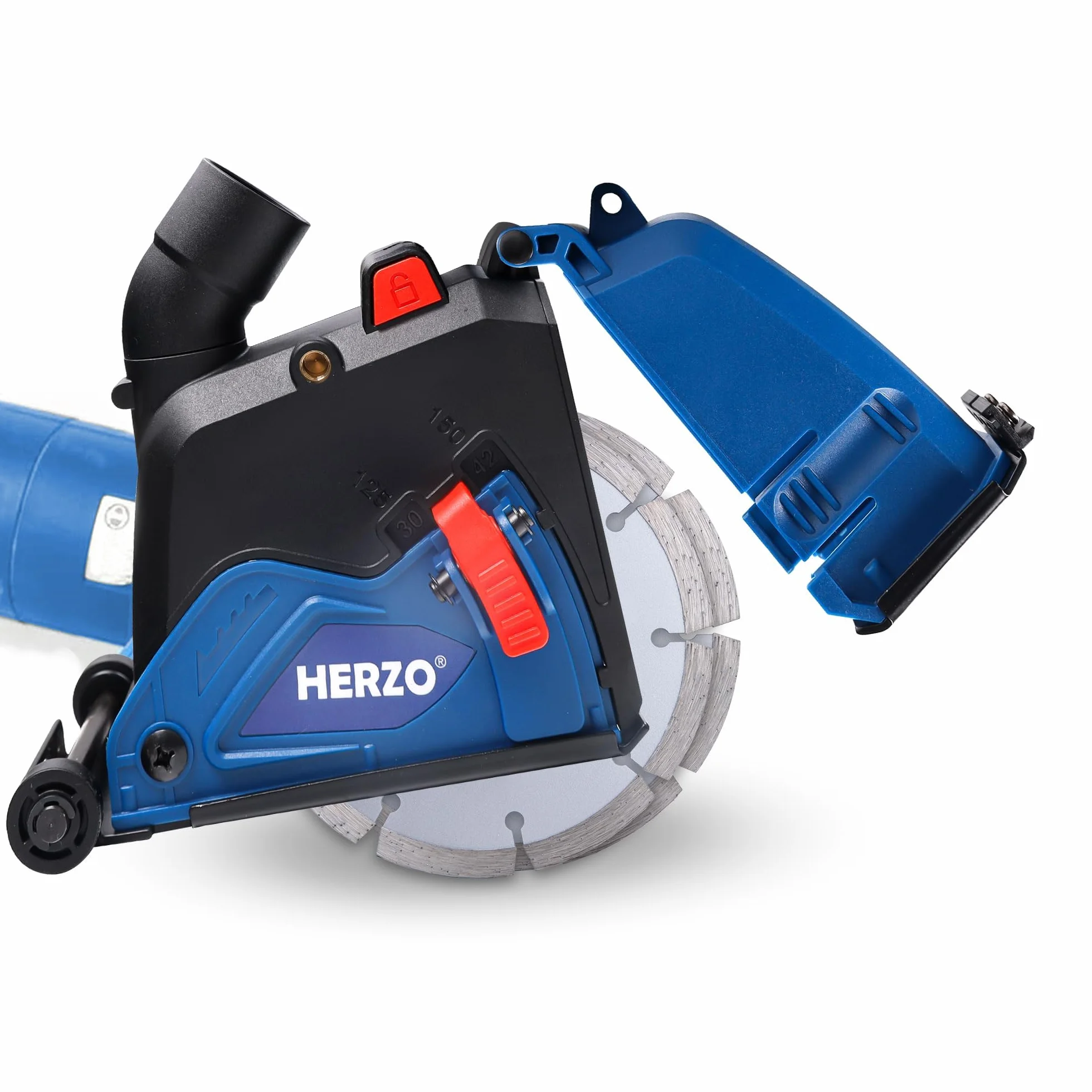 HERZO Cuffia Aspirazione Smerigliatrici per Smerigliatrice Angolare 125mm