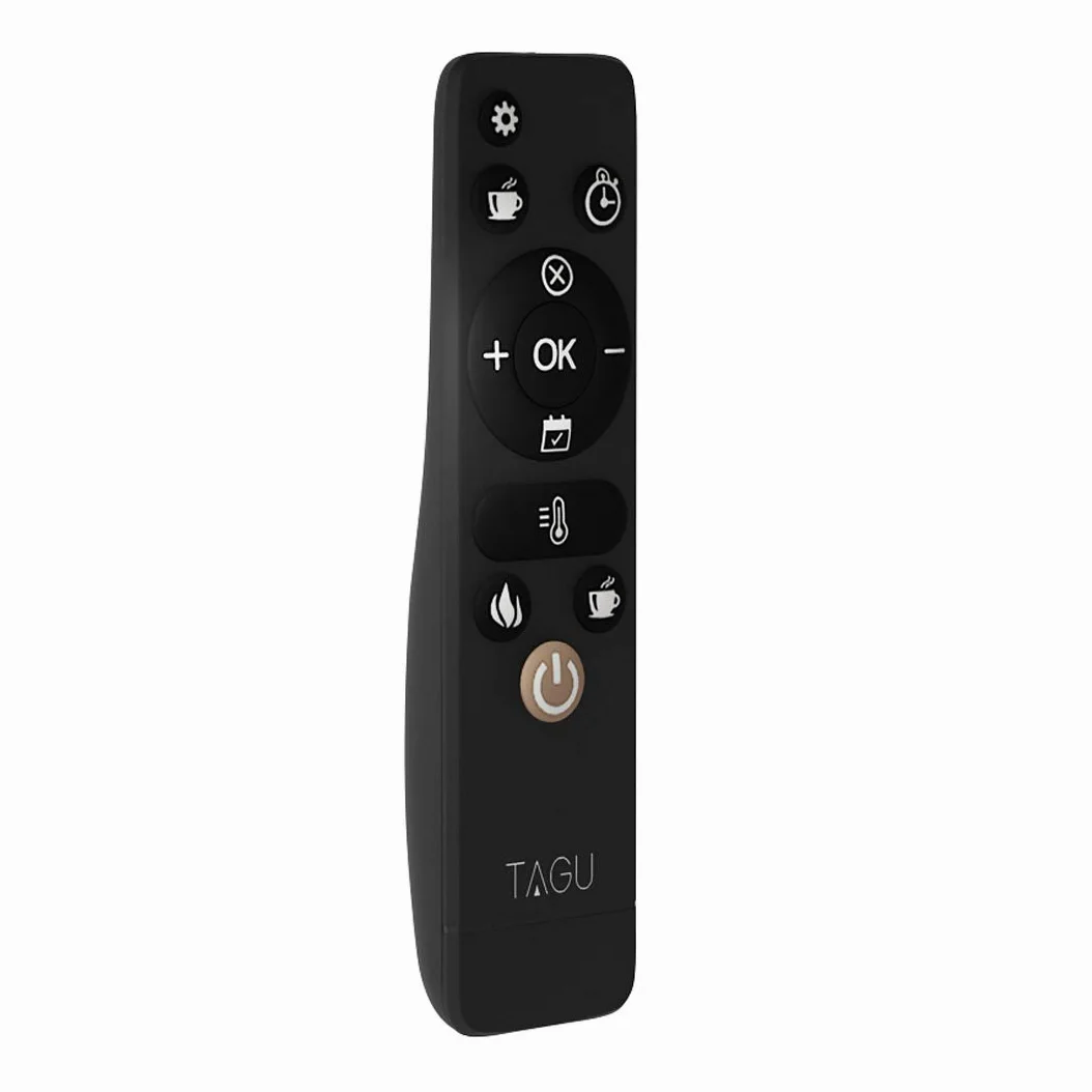 TAGU Frode Camino elettrico con PowerFlame, riscaldamento e termostato, timer 7 giorni, effetto fiamma LED, telecomando (Bianco puro)