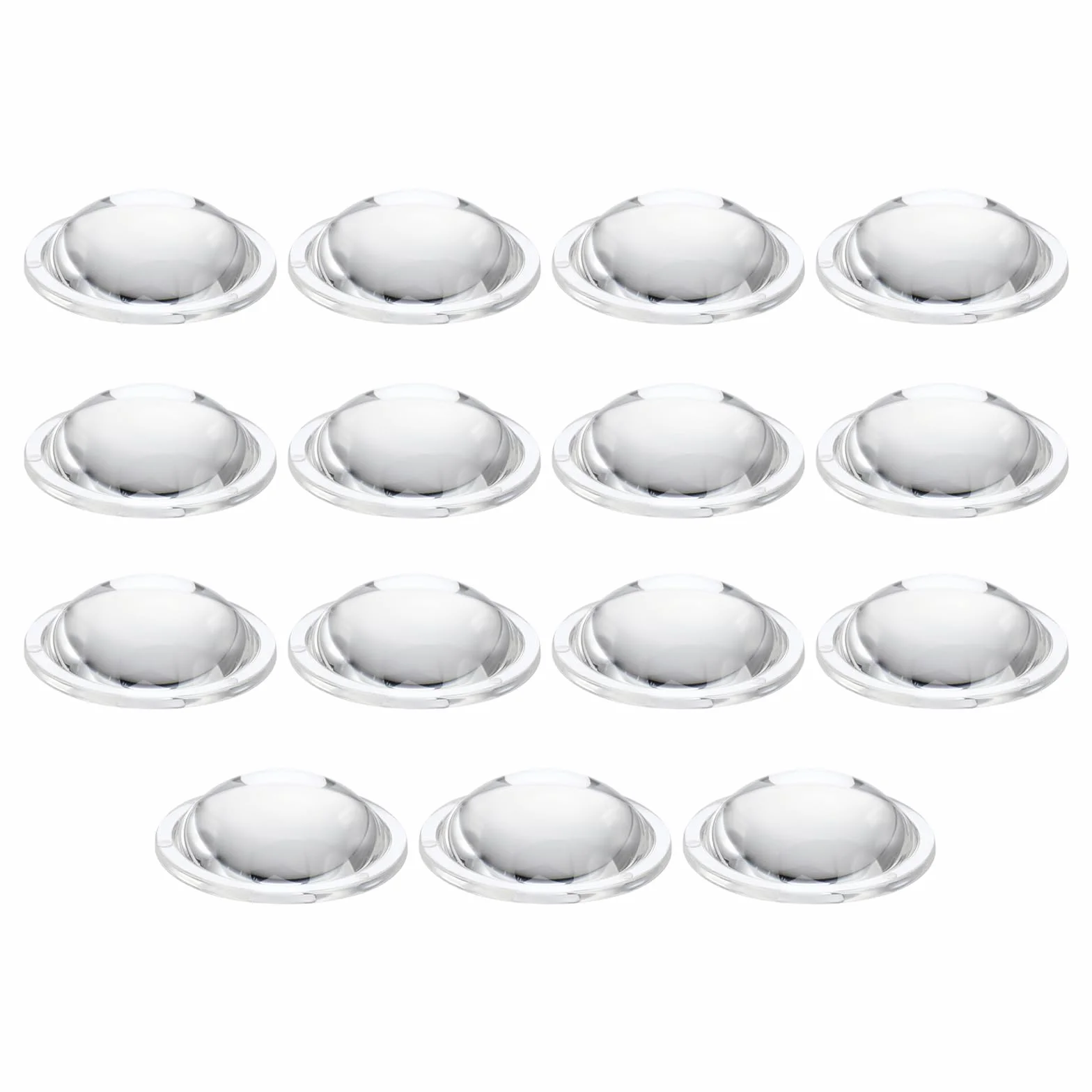 PATIKIL Diametro 32mm Lente Piano Convessa, 15 Pz Altezza 8mm PMMA Acrilico LED Ottica Lente Convessa Condensatore con Bordo per Torcia Auto Bicicletta Faro Proiettore, Trasparente