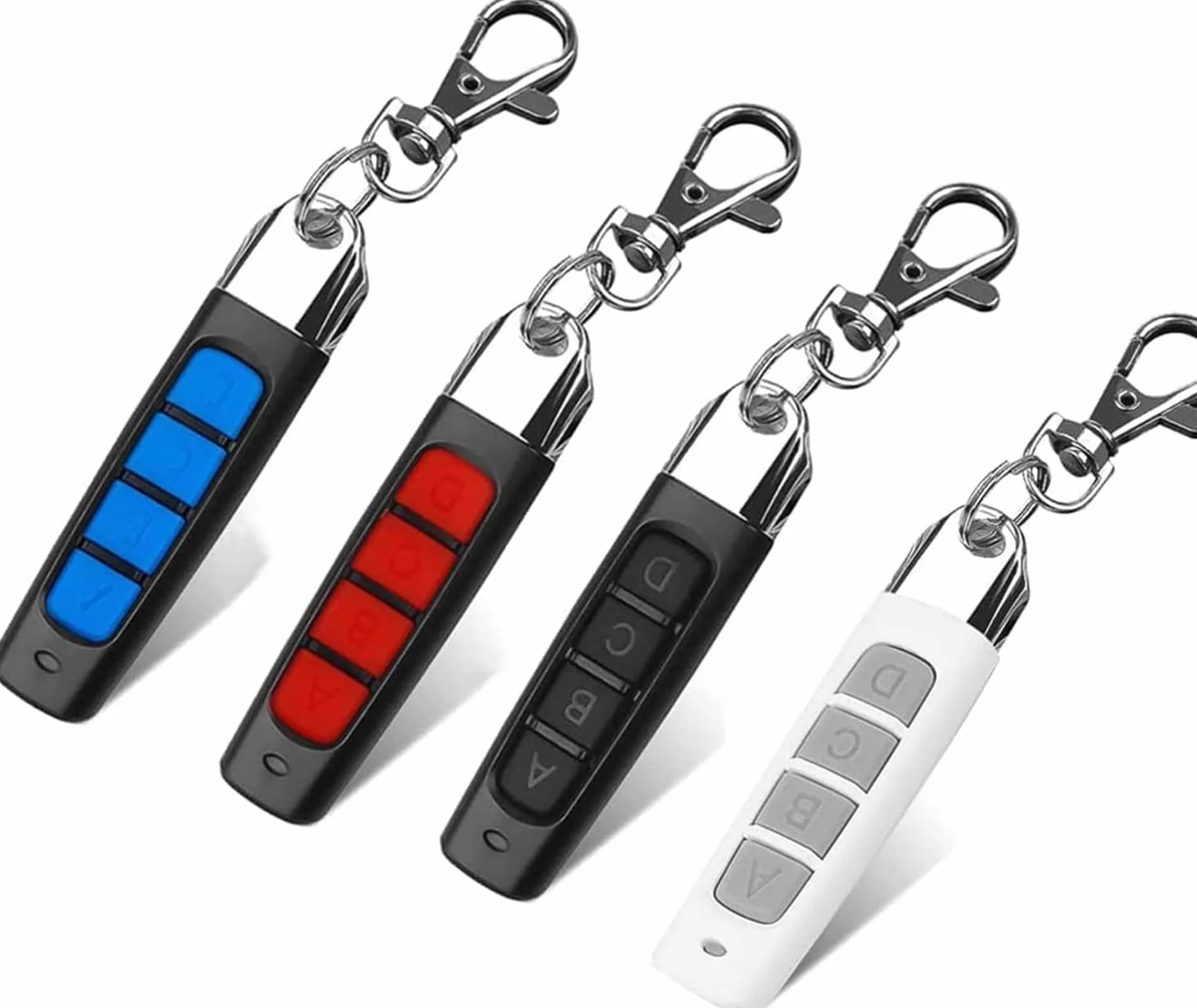 Duplicatore di telecomandi 4 in 1, duplicatore di telecomandi per auto, porte di garage, copia codice fisso e Rolling Code (4 pezzi)