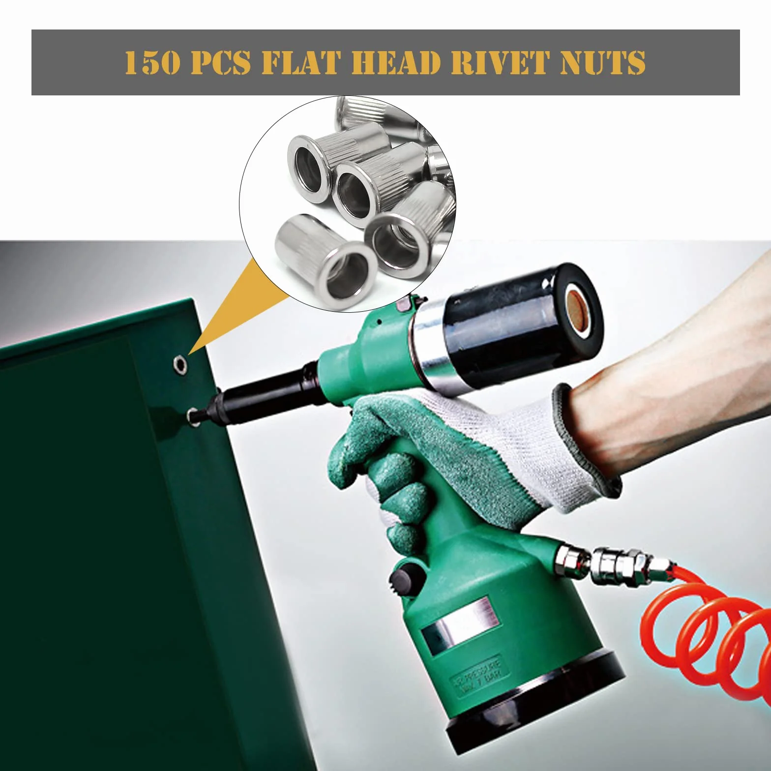 Rivetti filettati in acciaio inox 304 M3 M4 M5 M6 M8, Rive Nutsert Cap 150 pezzi