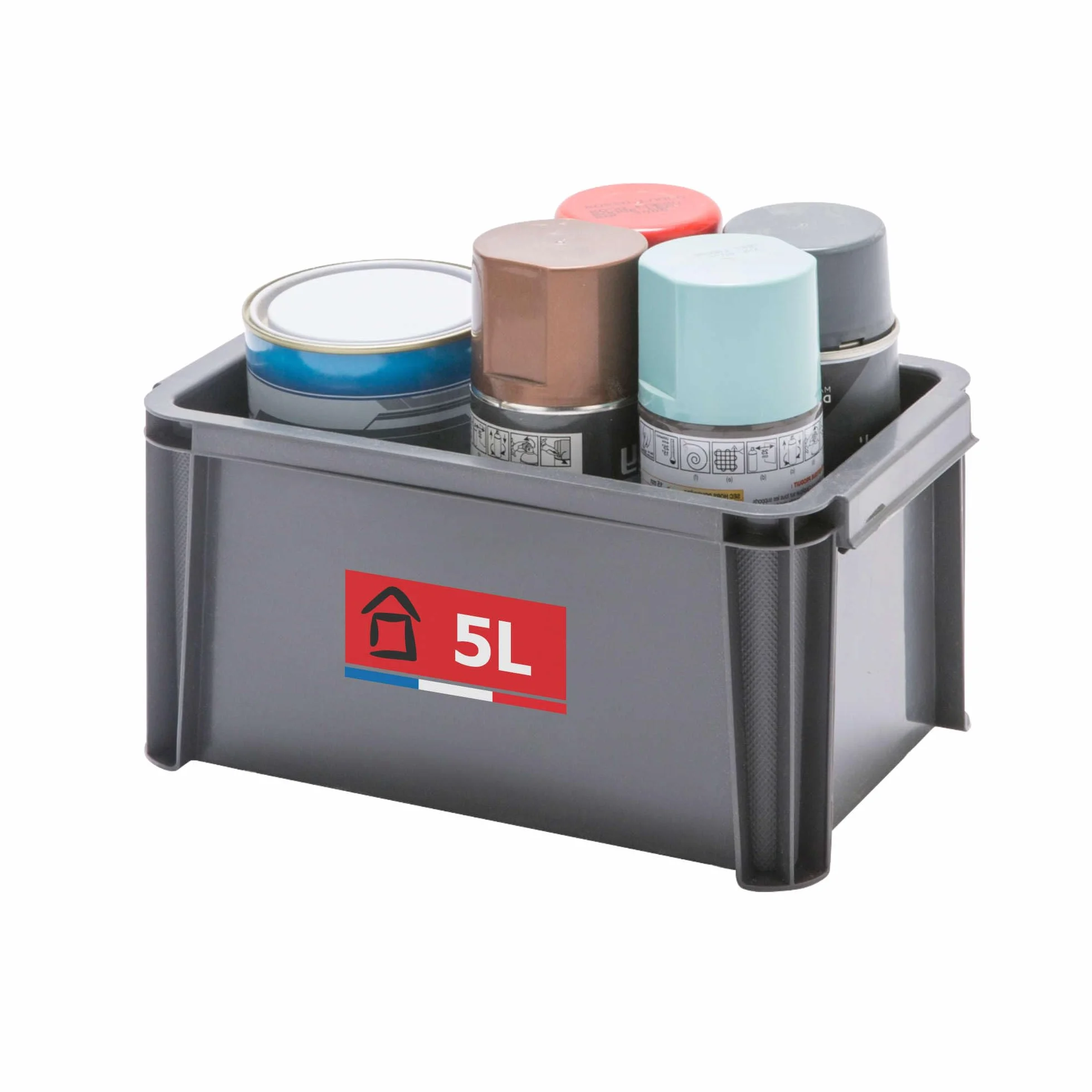 Sundis Master Box 5L scatola portaoggetti in plastica riciclata impilabile rinforzata