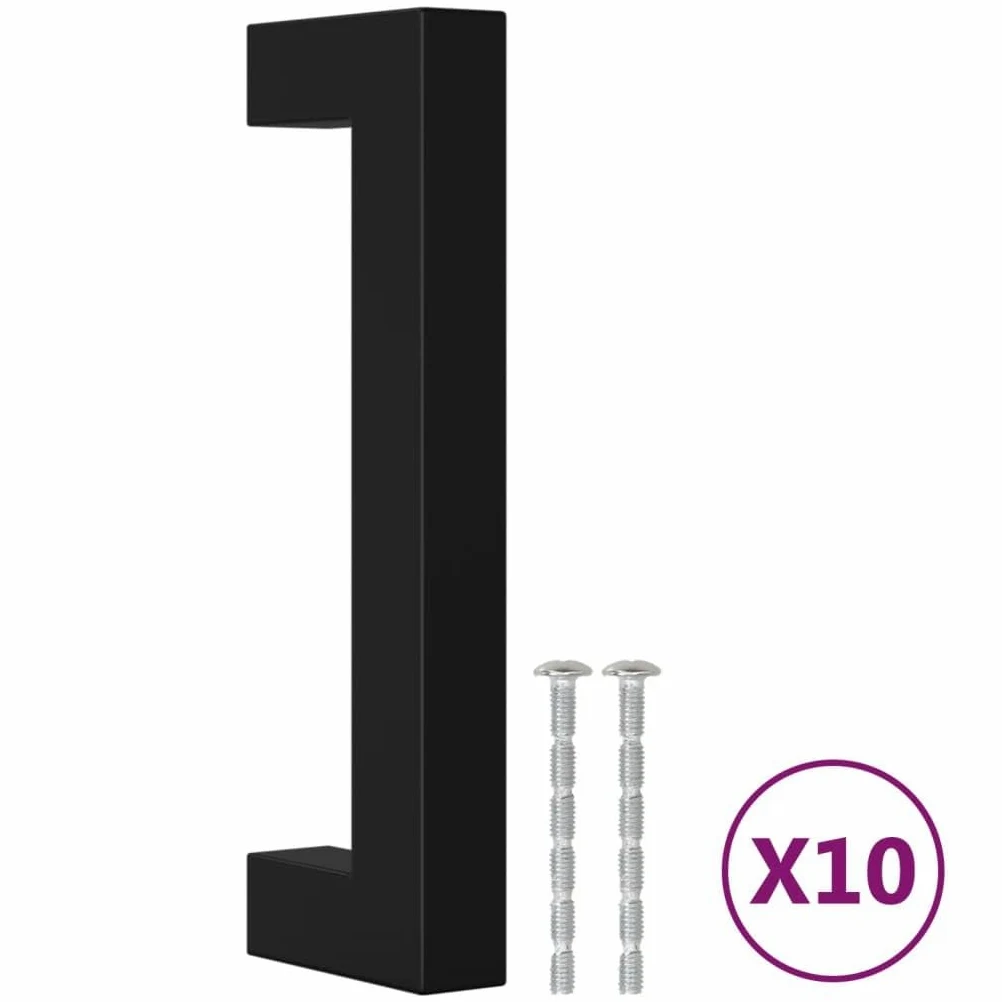 Maniglie per Mobili 10pz Nere 96mm in Acciaio Inox,Maniglie Moderne,Maniglie Cassetti,Maniglie per Mobili-155397