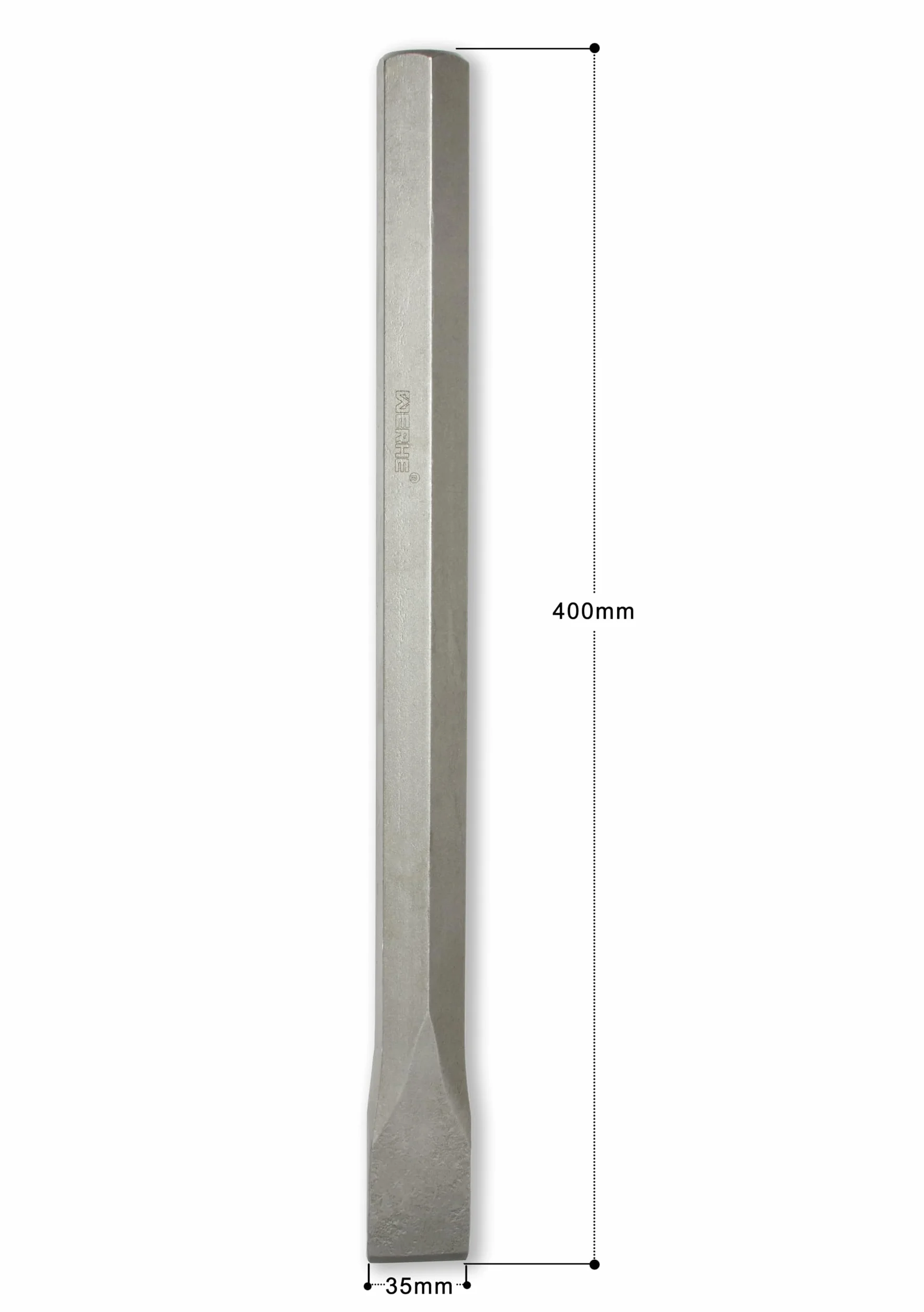 Scalpello a vanga Professional HEX28 35 x 400 mm supporto esagonale 28 mm per martello demolitore