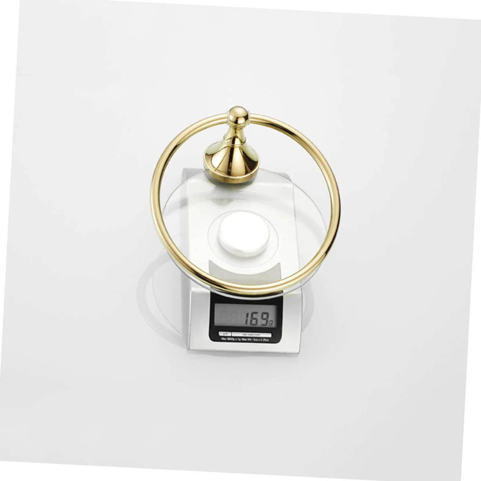 Anello Porta Asciugamano Rotondo in Ottone Placcato Oro | Finitura Anticata Spazzolata, per Casa e Scuola, Stile Elegante e Semplice