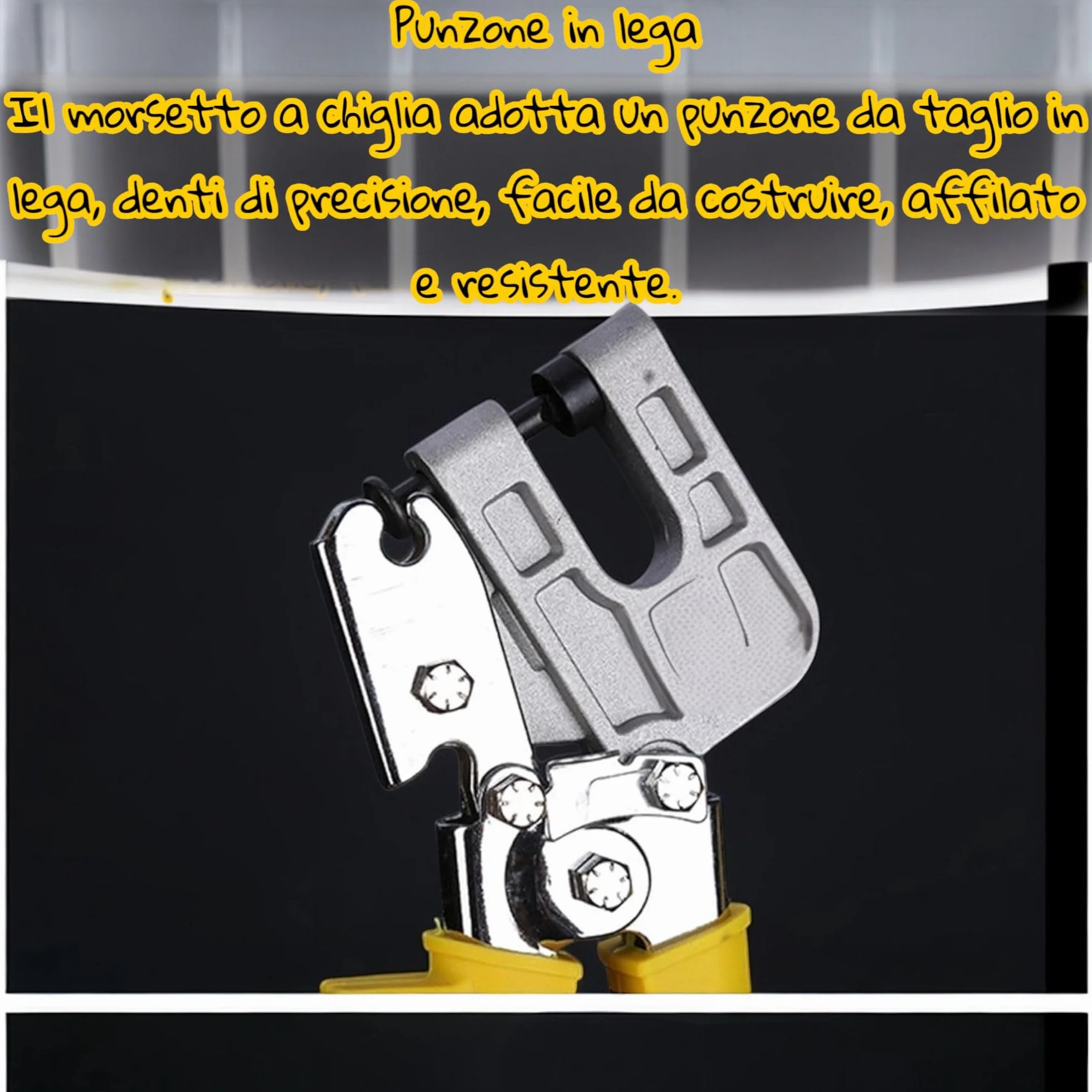 Pinza Crimpatrice per Cartongesso Professionale Unisce Profili C e U Senza Viti Acciaio Manico Ergonomico Antiscivolo