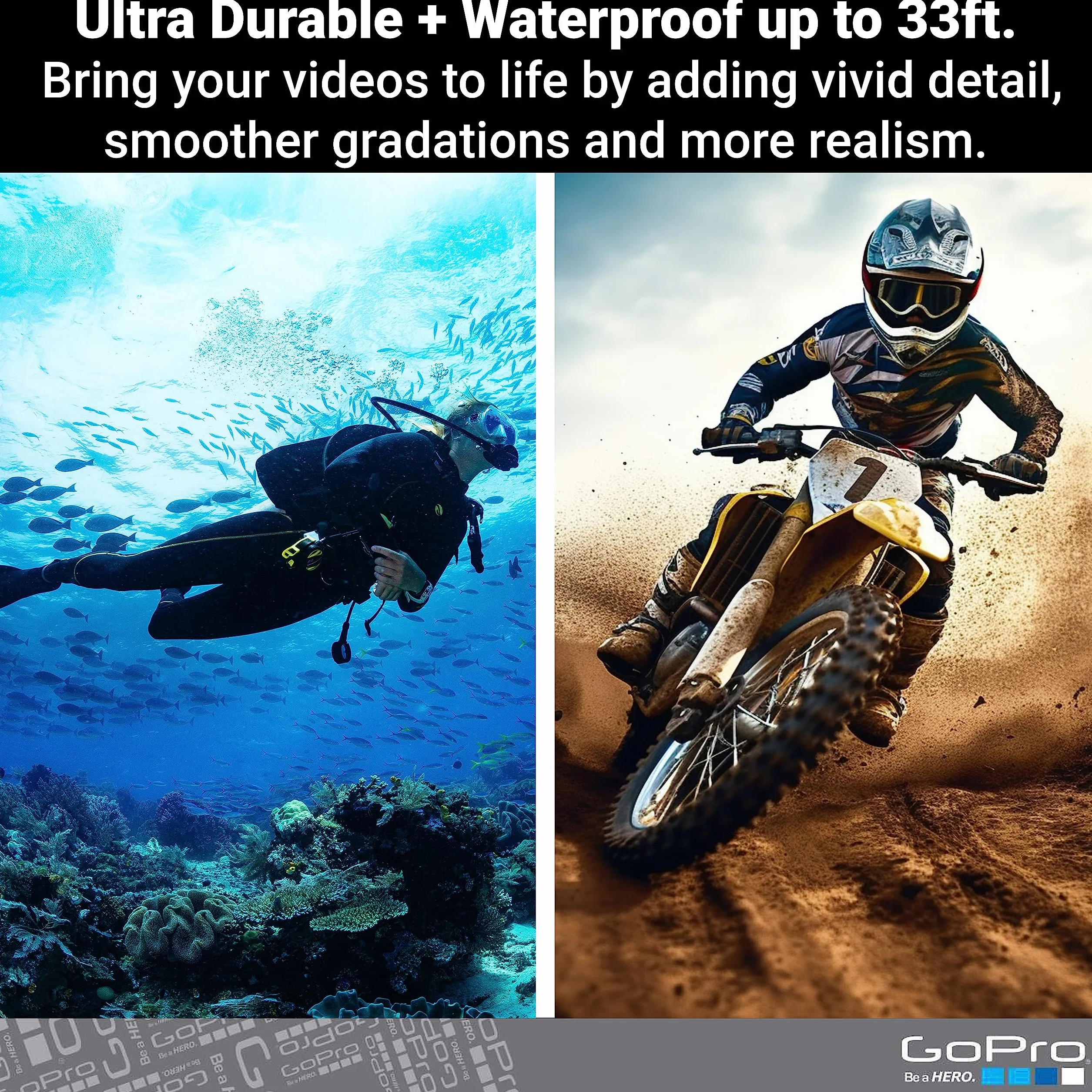 GoPro HERO11 Nero - Confezione per e-commerce - Fotocamera d'azione impermeabile con video Ultra HD 5.3K60, foto da 27 MP, sensore d'immagine da 1/1.9 pollici, trasmissione live, webcam,