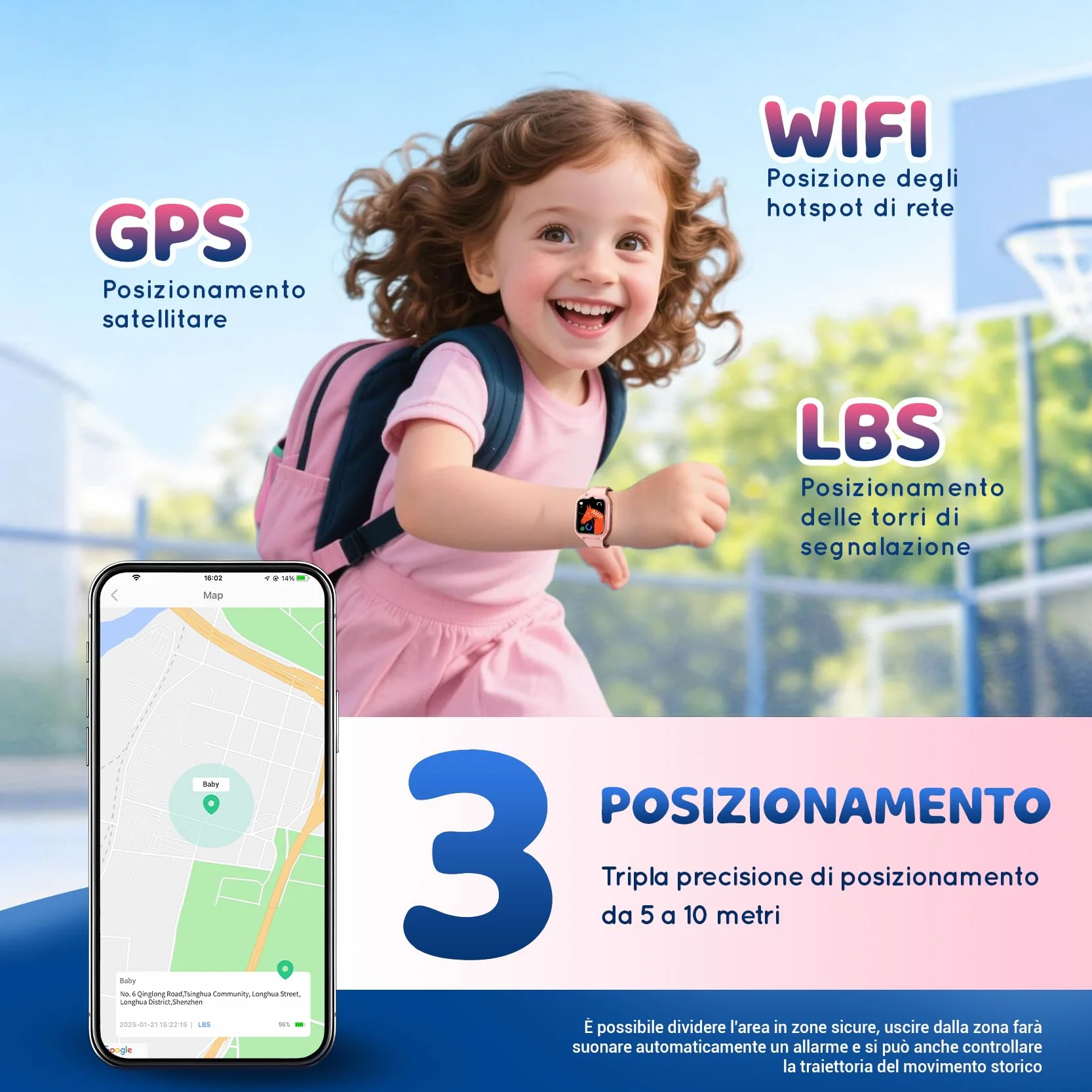 Blackview Smartwatch per Bambini, 1.75 Inch TFT Smartwatch Chiamate GPS 4G, Chat Vocale, Videochiamata, SOS, Gioco, Fotocamera, Calcolatrice, Contapassi, Sveglia, Batteria da 800 mAh