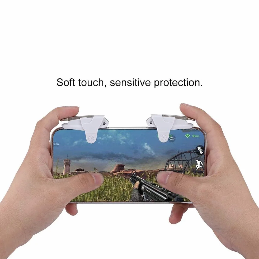Agatige Trigger di Gioco, Controller di Gioco Mobile Pulsanti Gaming Trigger Joystick Portatili Game Pulsante PUBG per Cellulare Telefono Smartphone da 4-7 pollici con Spessore di 6-11 mm