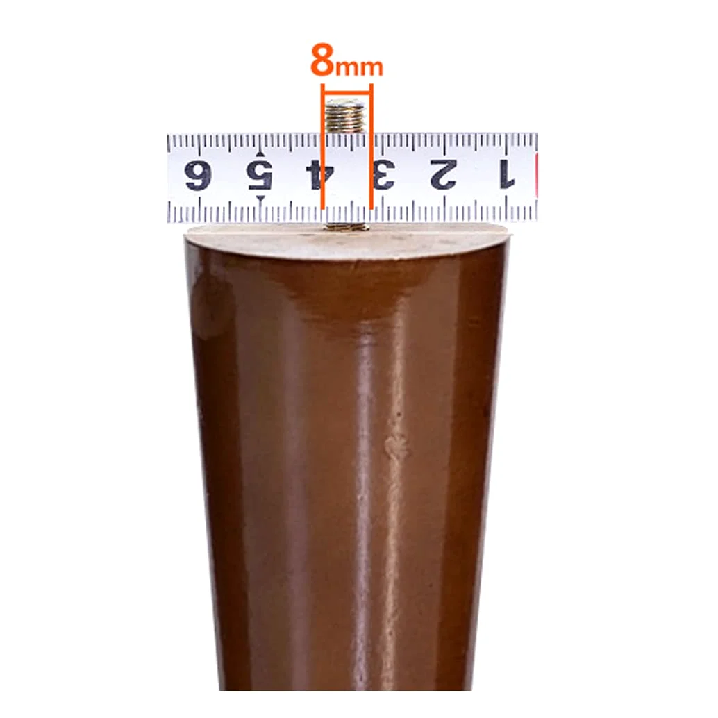 Gambe affusolate in legno massello, 20 cm, oblique, piedini di ricambio per divano, divano, TV, tavolo da pranzo, sedie, set di 4 gambe M8 in pelliccia