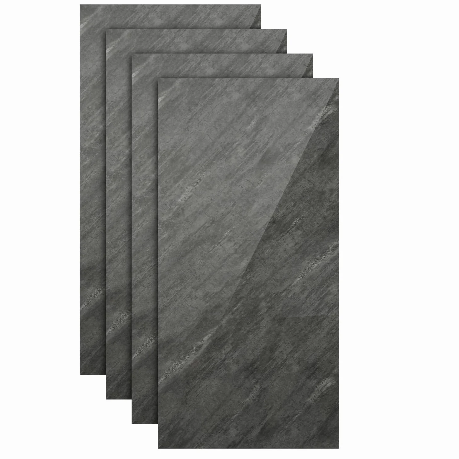 Pannelli da parete in PVC, effetto marmo, 120 x 60 cm, set da 4 pezzi, YB001 | Impermeabile, robusto e ritagliabile, non autoadesivo, per cucina, bagno, soggiorno e ufficio
