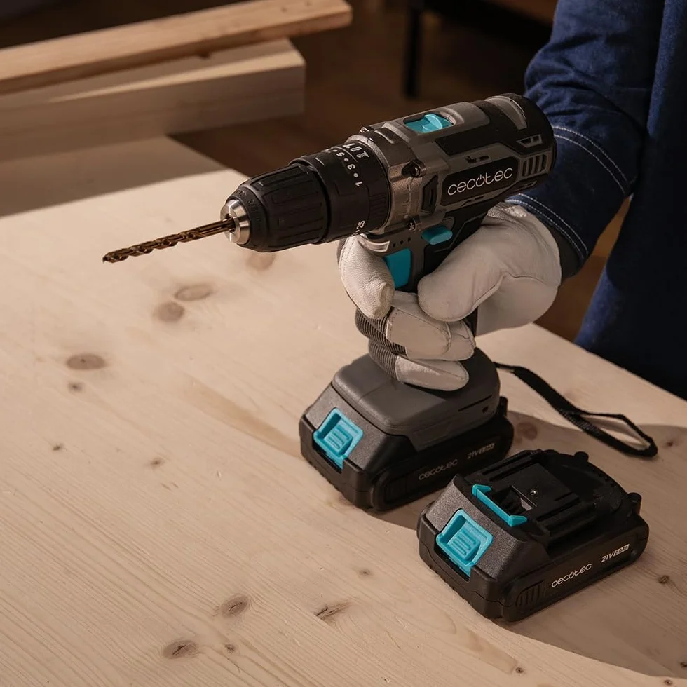 Cecotec PowerForce 2120 Impact Trapano Percussione e Avvitatore 21V 2 Batterie 2000mAh 45Nm 1500rpm 27000 Impatti/min Valigetta