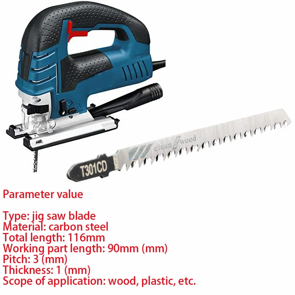 CESFONJER 10 Pcs HCS - T301CD Lama per Seghetto Alternativo, Set di Lame per Seghetto Alternativo per Legno Duro e Materiali Legnosi Abrasivi