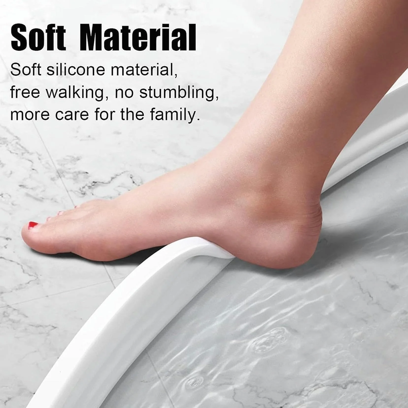 Protezione dall'acqua in silicone da 78 pollici, barriera impermeabile con soglia per doccia in silicone, barriera per doccia con tappo dell'acqua Diga in gomma Blocco dell'acqua in silicone Separazio